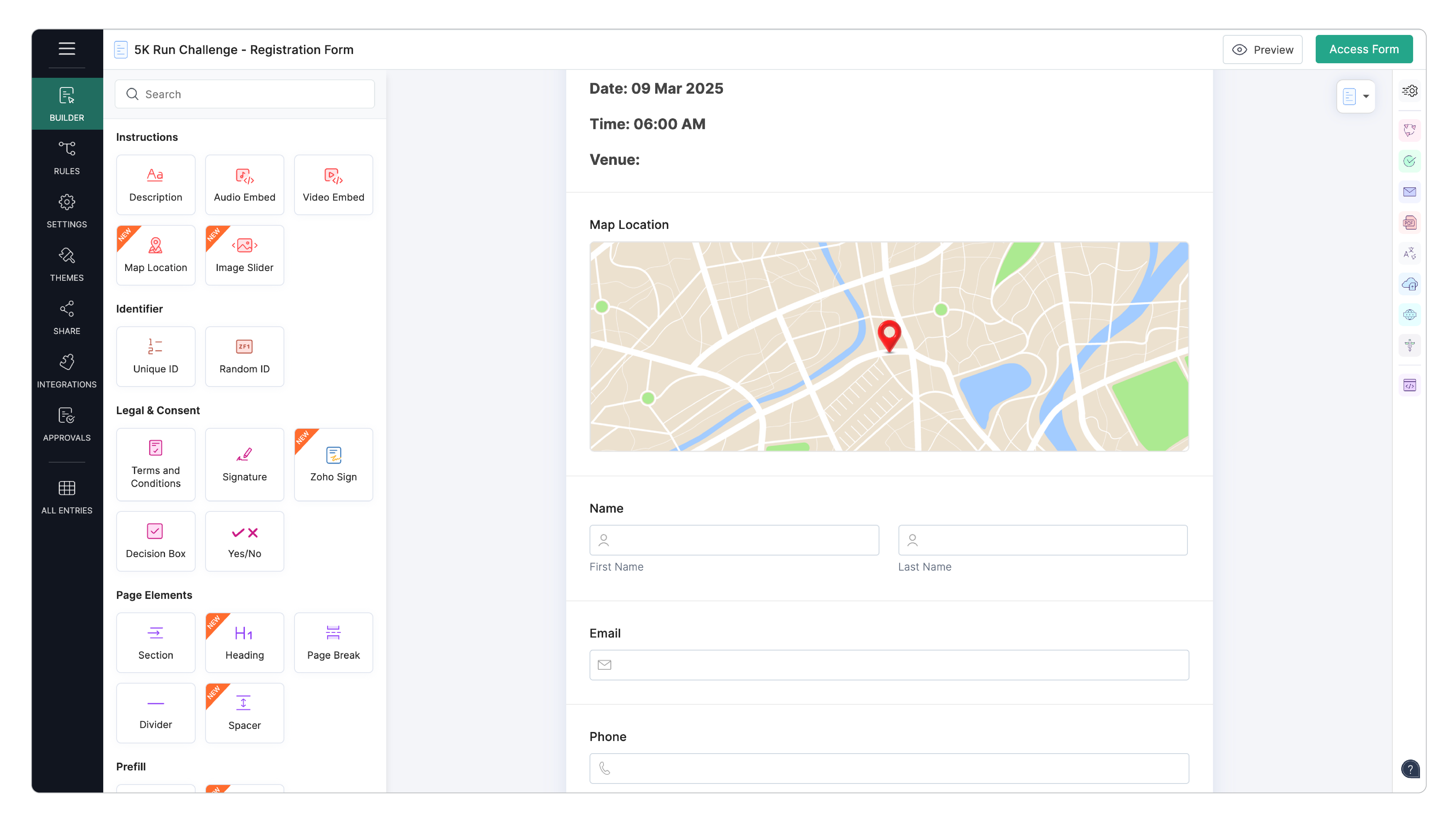 Click Map Location Field