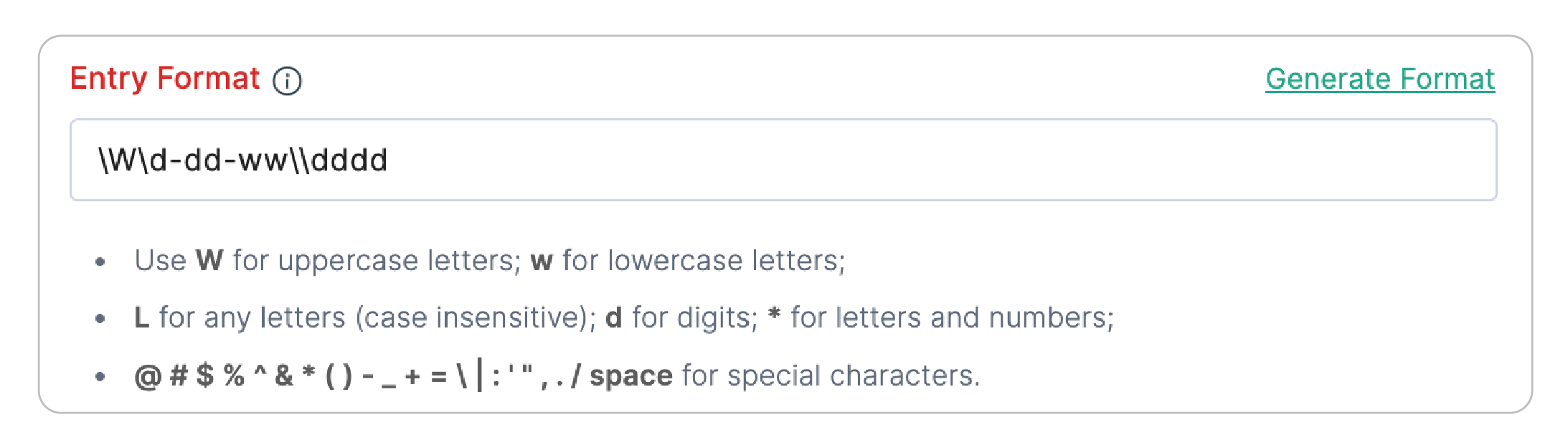 Entry Format - Example 3