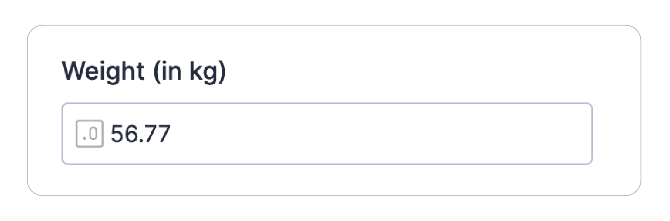Decimal field