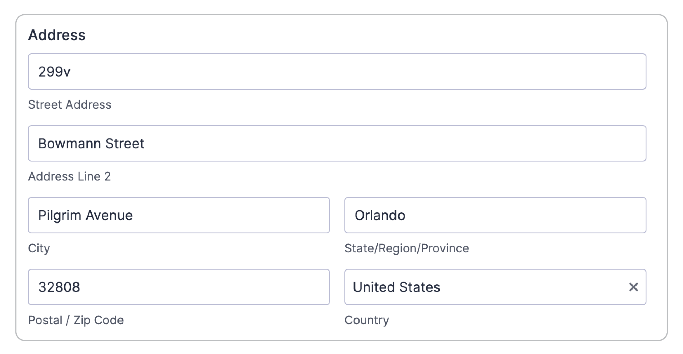 Address field elements