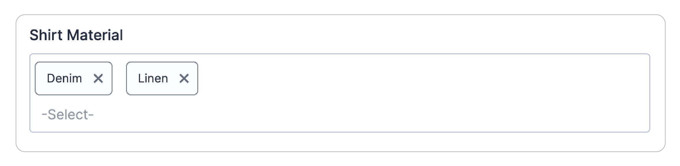 Multiple Choice field