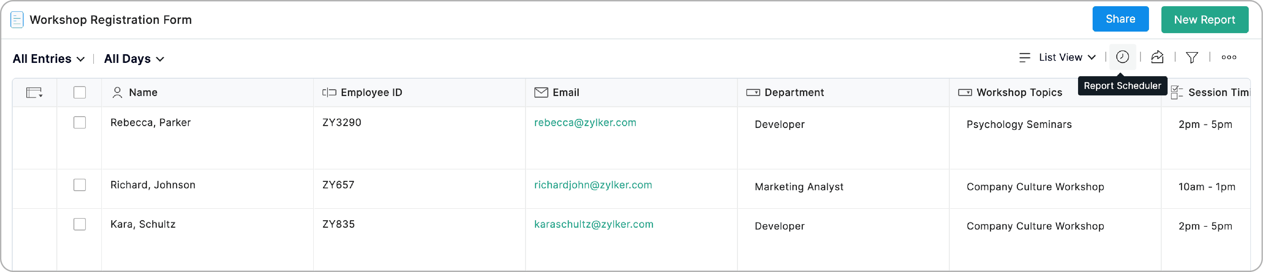 Report Scheduler