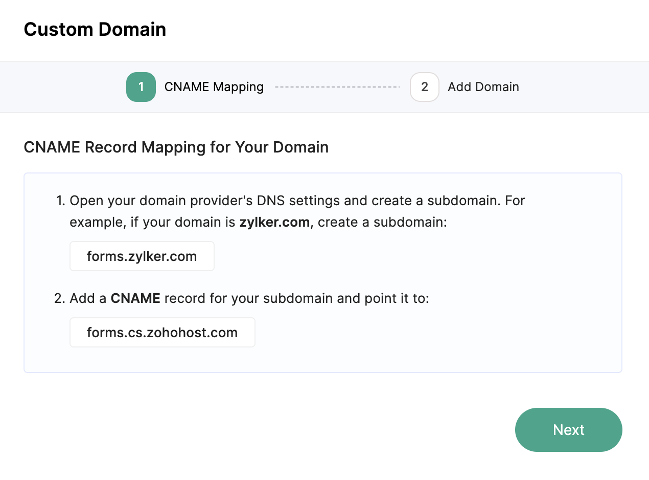  CNAME mapping instructions