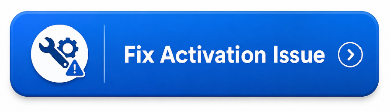 Fix Activation Issue button