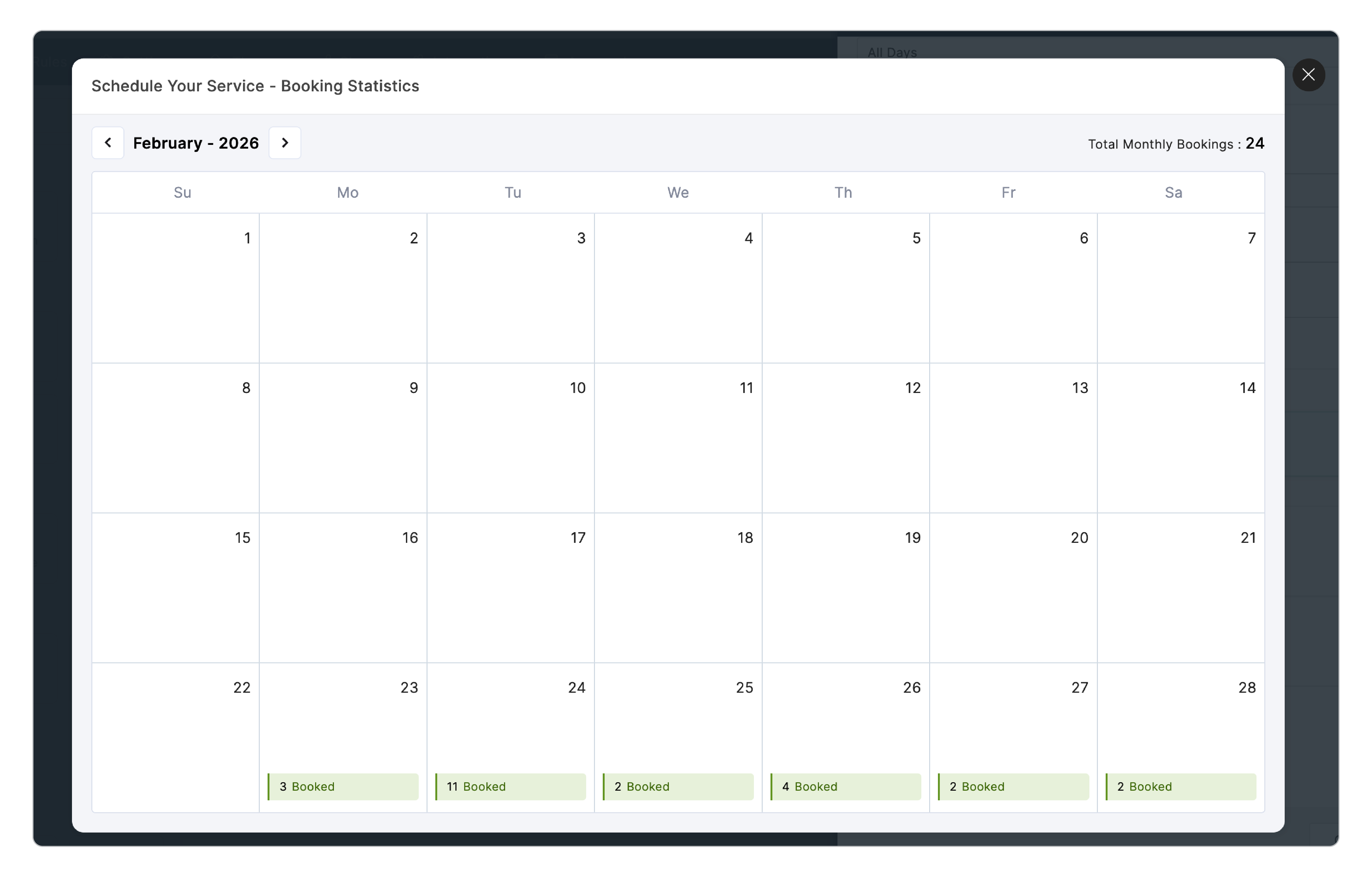 Booking Stats