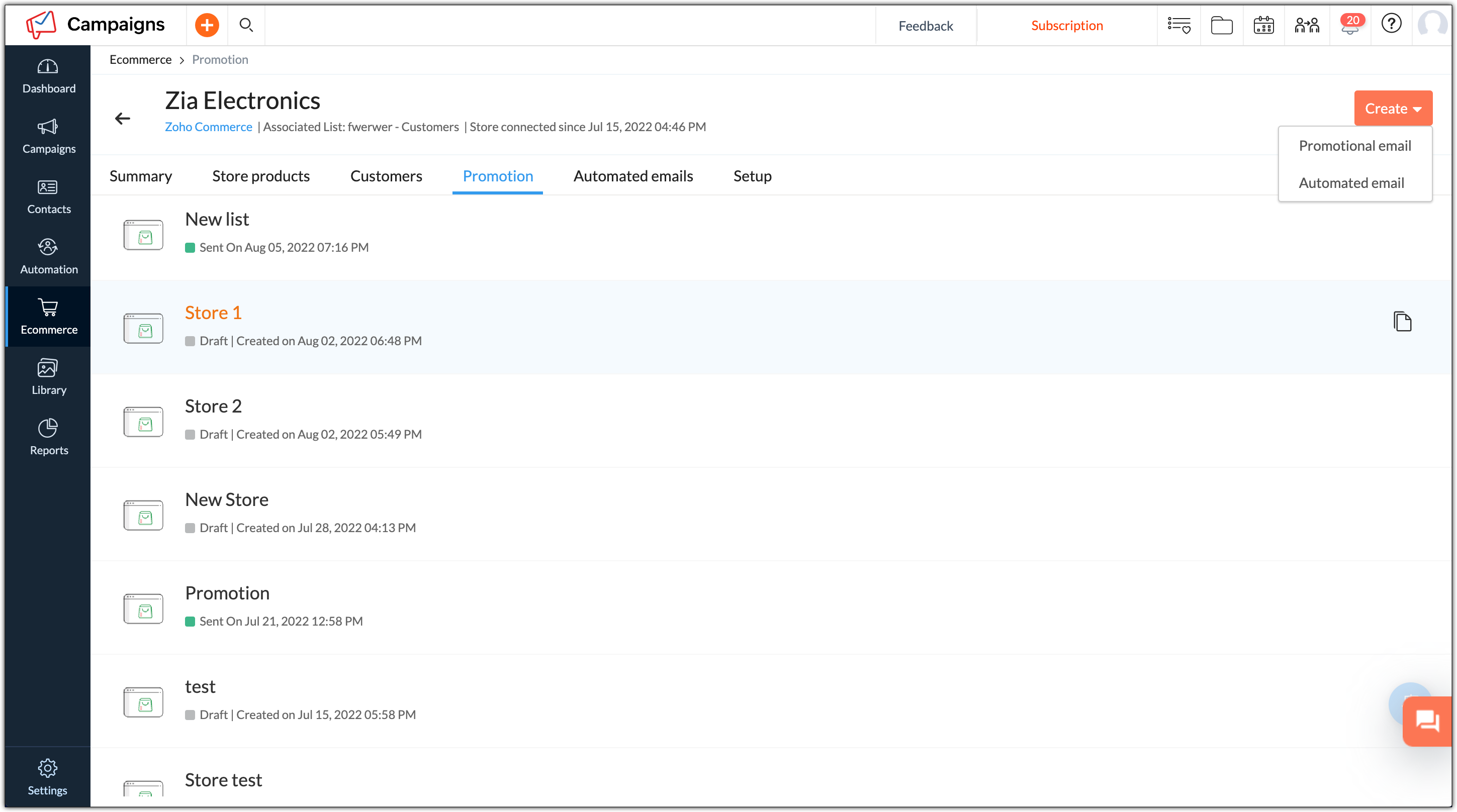 Create Promotional Email