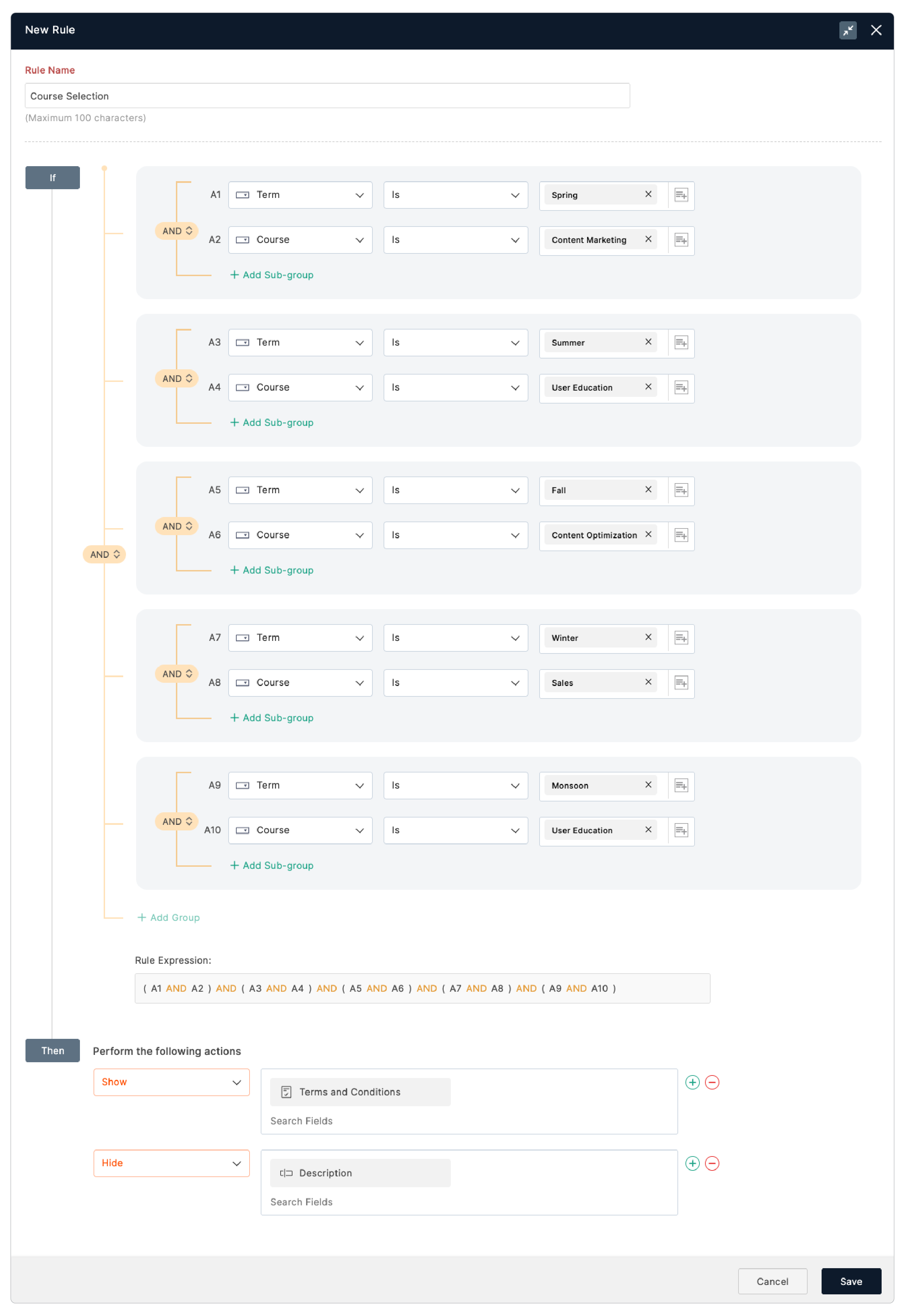  You cannot add more than 5 sub-groups within a group