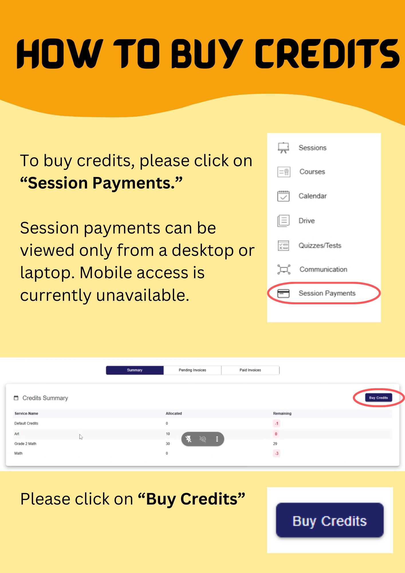 How to buy credits