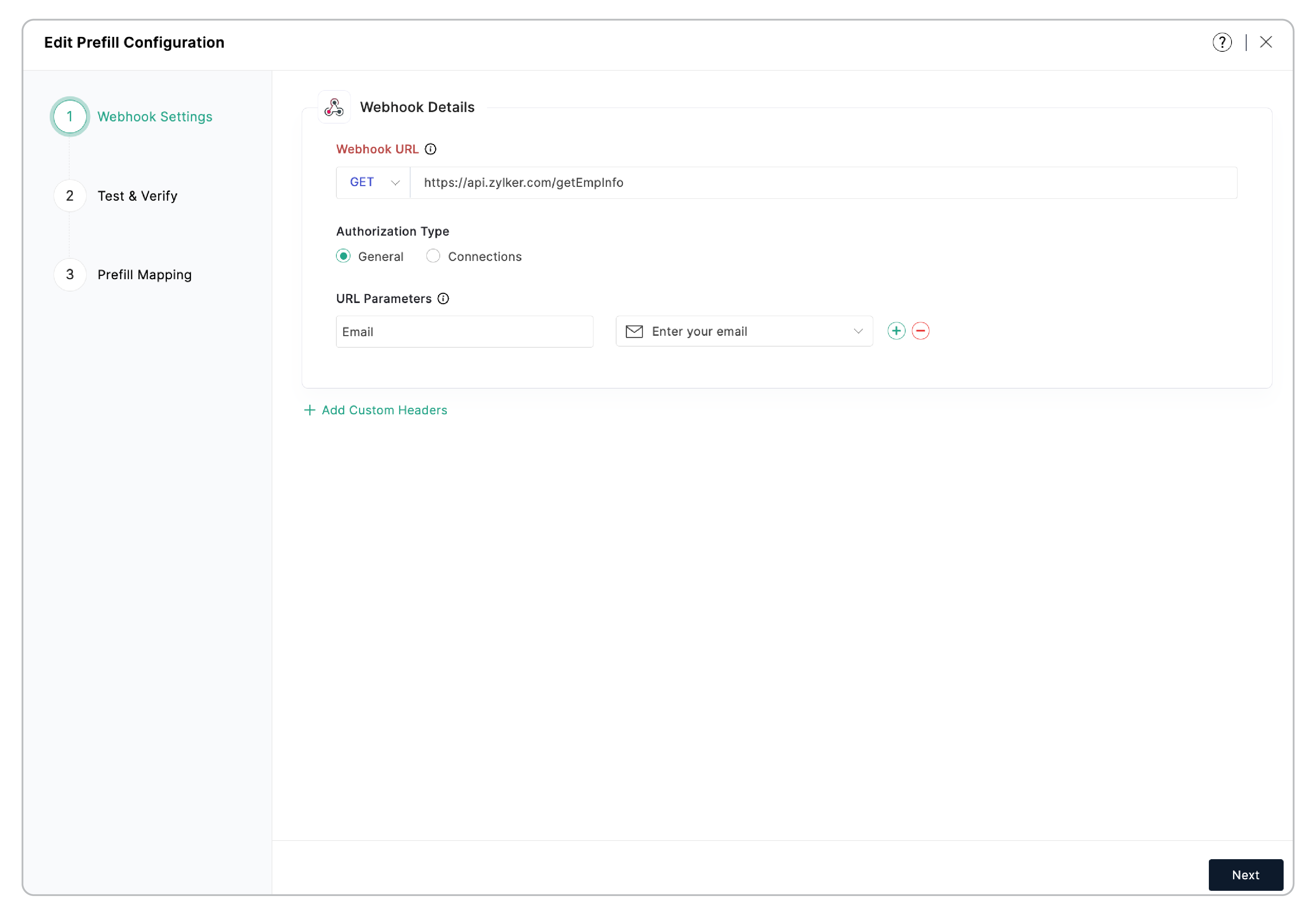  Edit  Webhook Configuration