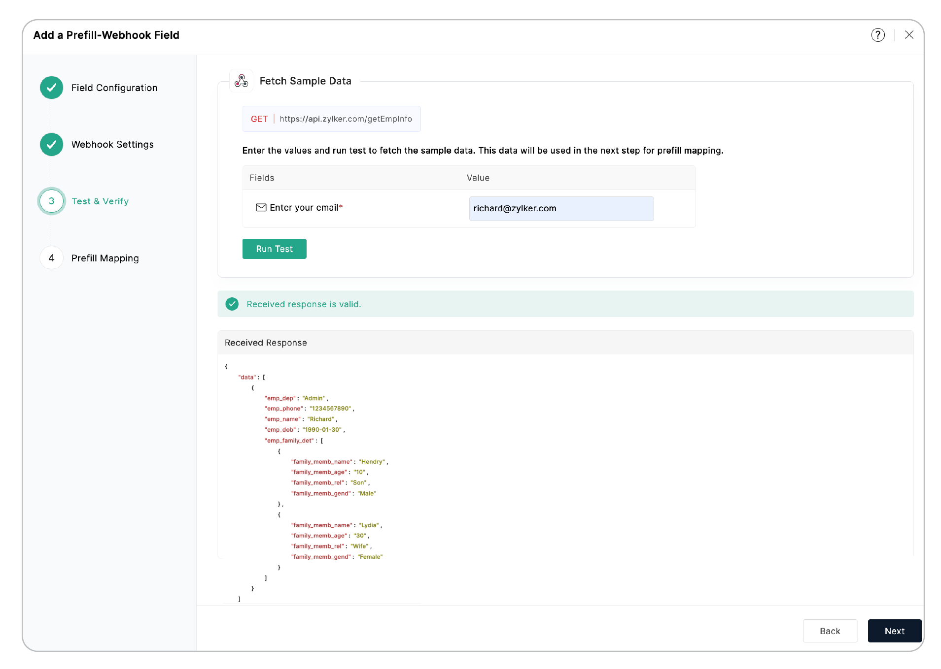 Run Webhook Test