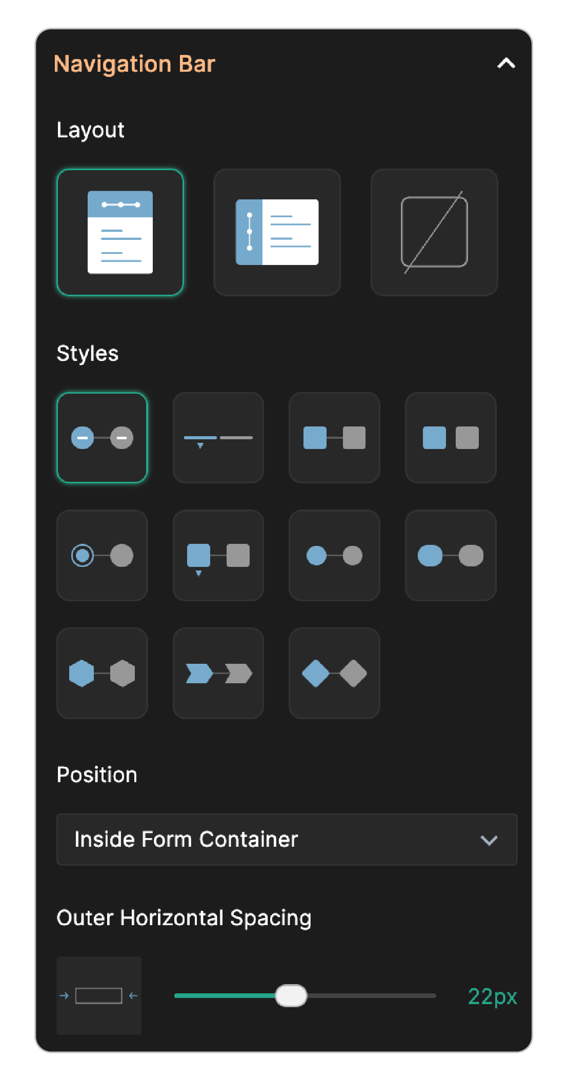 Navigation Bar Top Layout