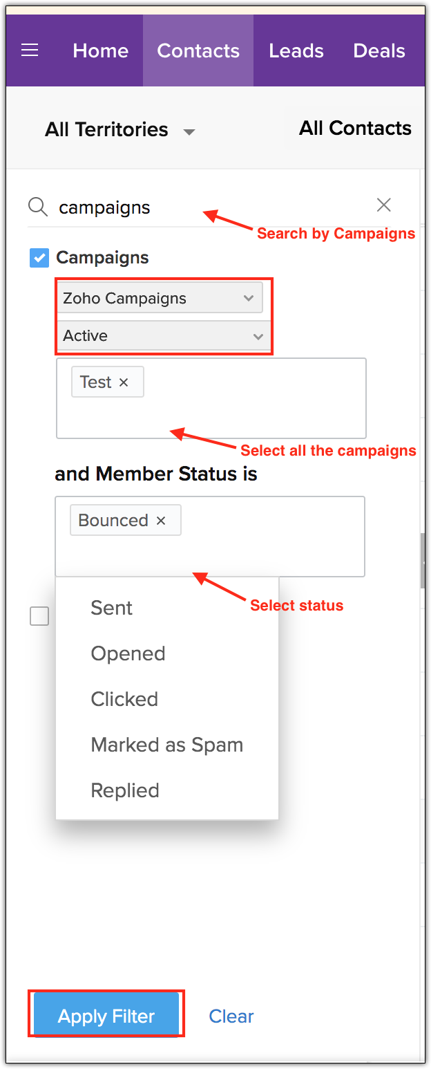 Smart Filter in Zoho CRM