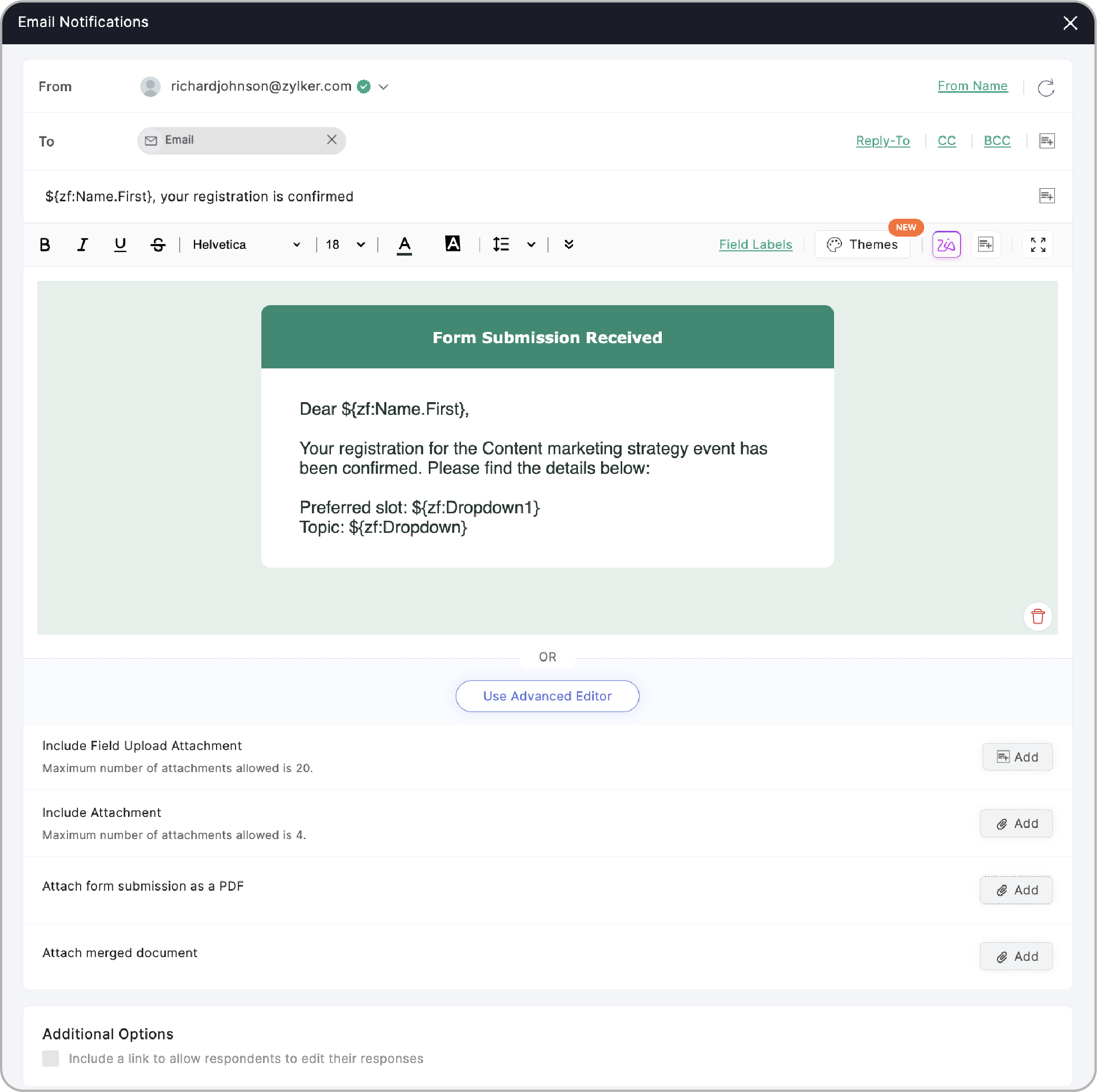 Sending emails based on conditional rules