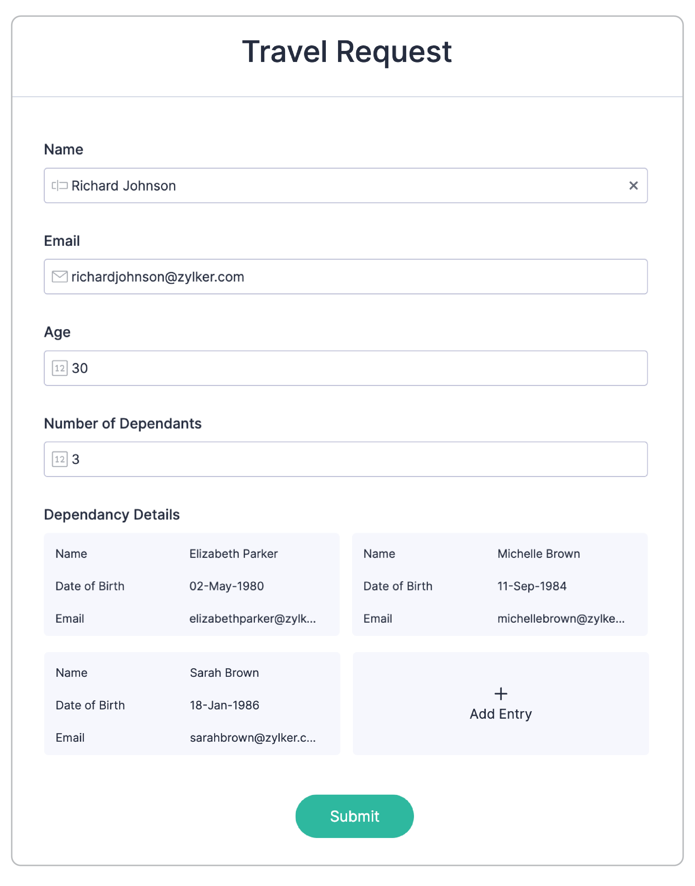 Popup Subform