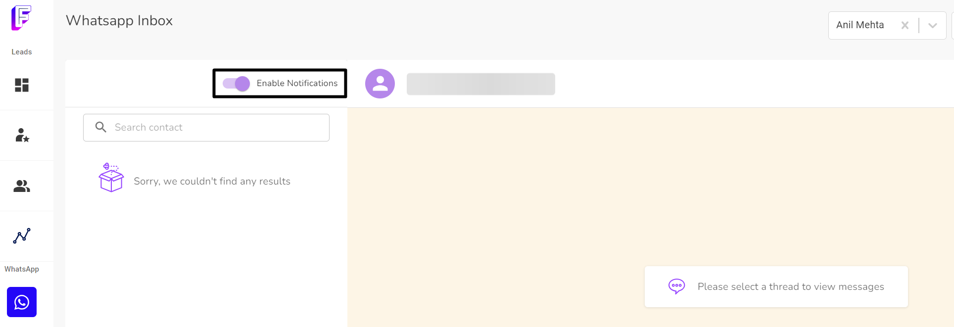 Enable WhatsApp Inbox Notifications in Fivegrid