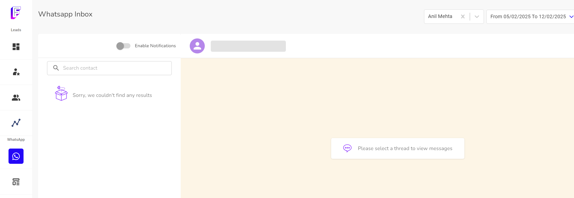 Enable WhatsApp Inbox Notifications in Fivegrid