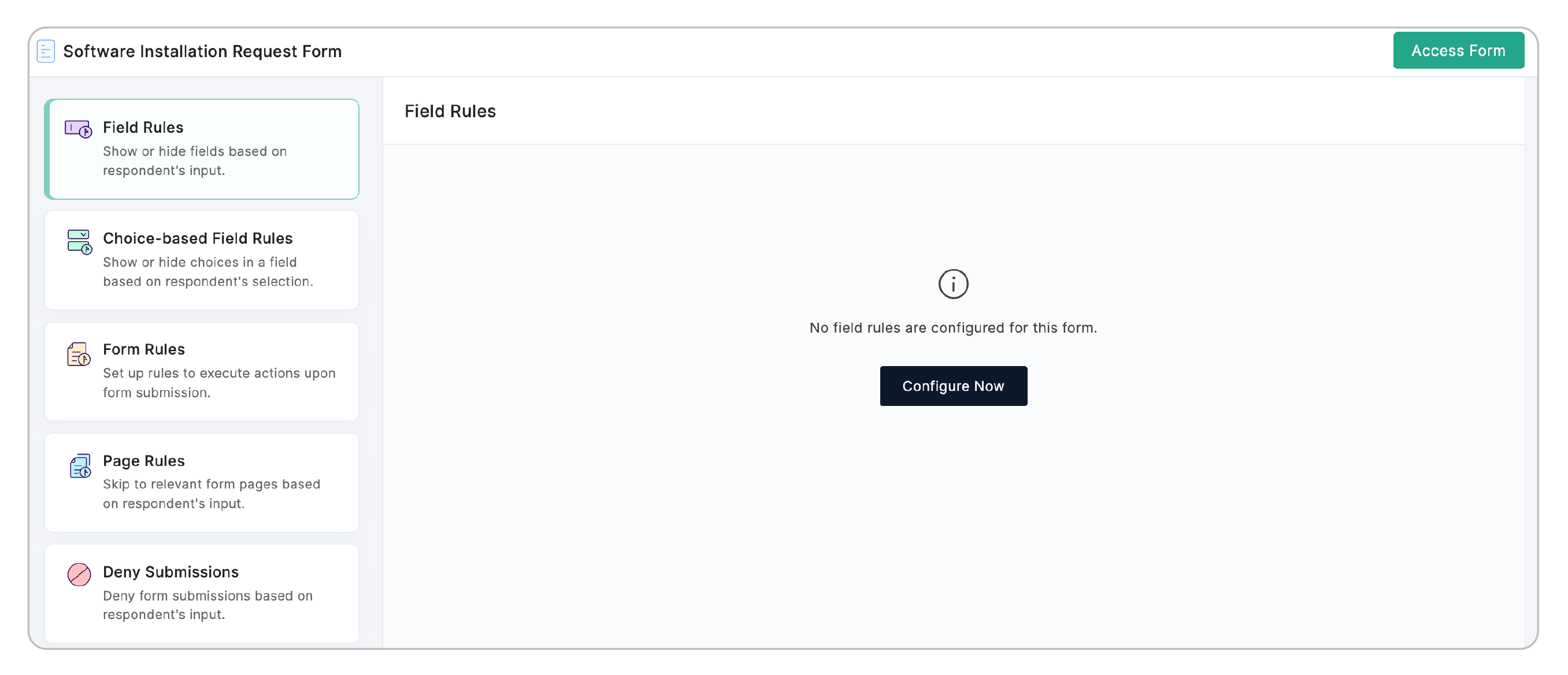 Configure Field Rules
