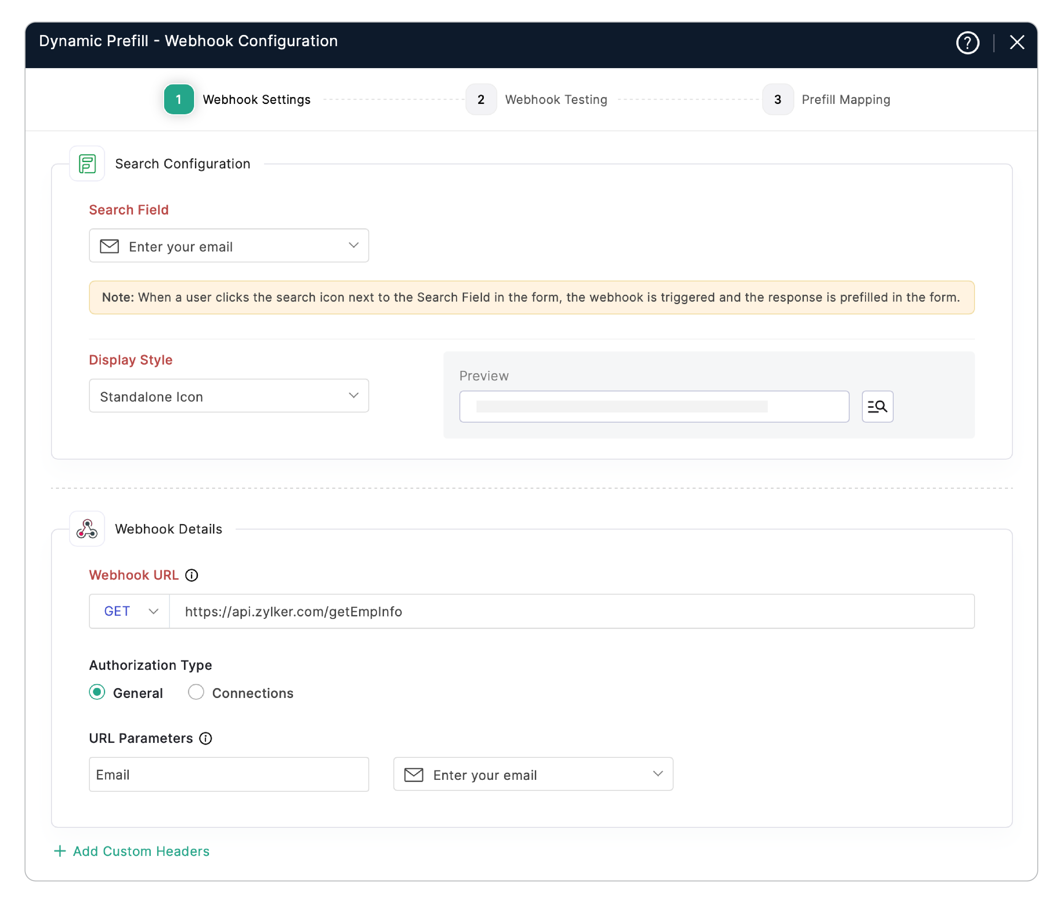 Webhook details