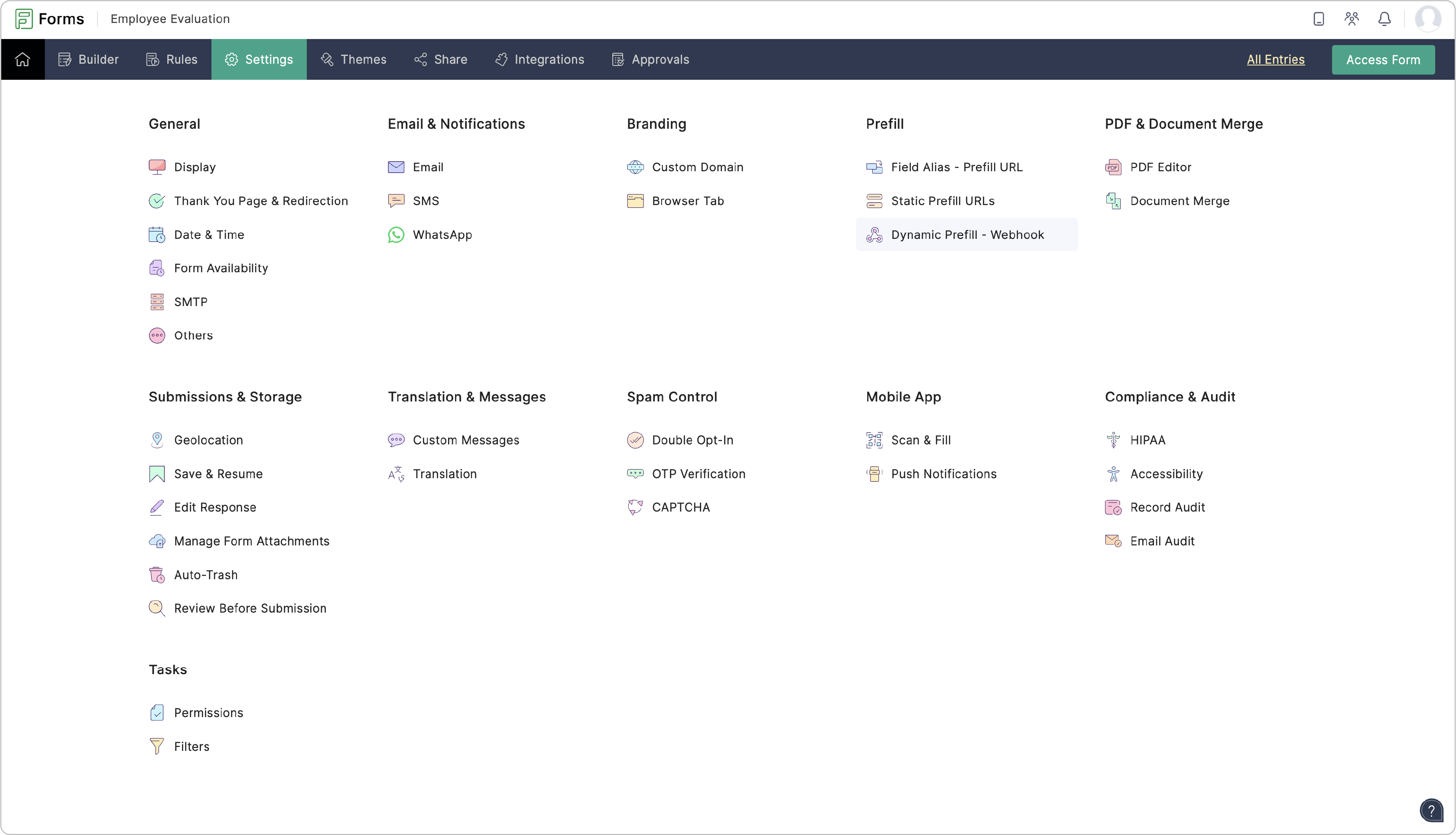 Go to Dynamic Prefill - Webhook