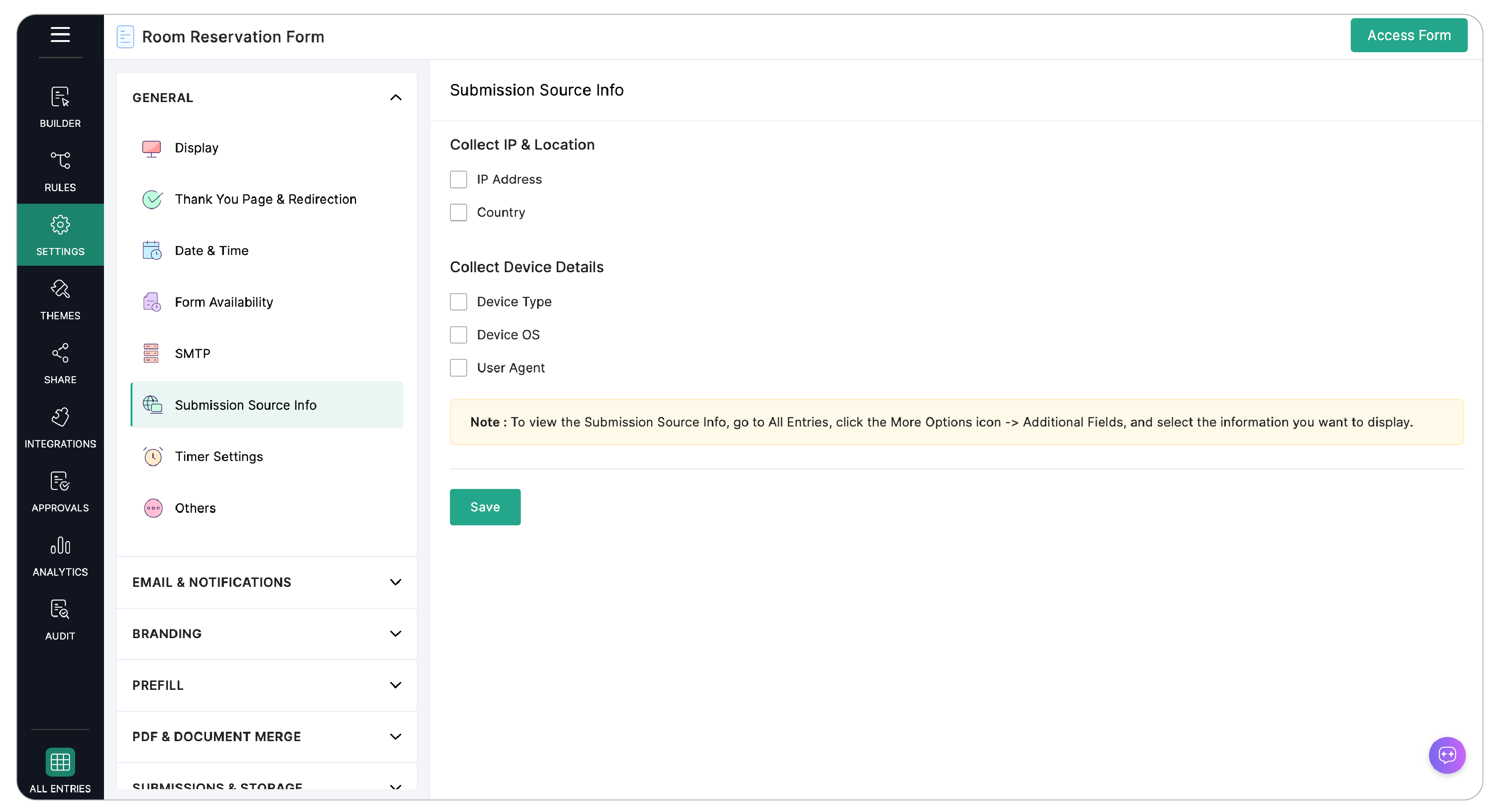 Submission Source Info 