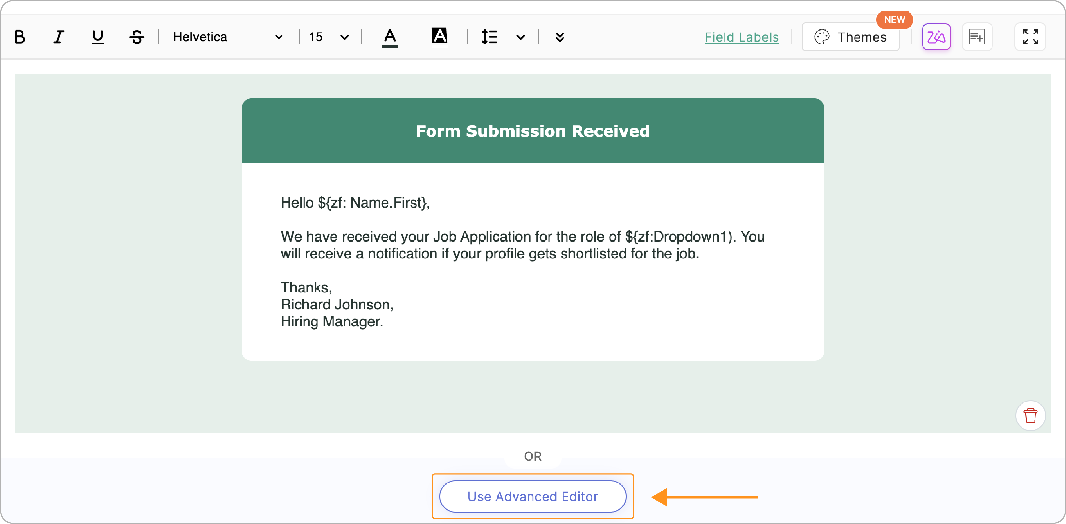 Advanced Email Editor