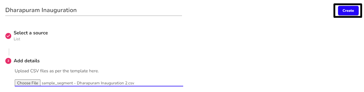 Add leads to segment in Fivegrid