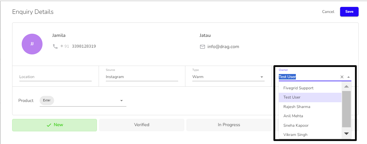 Managing Leads in Fivegrid