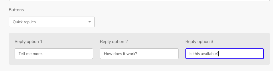 WhatsApp Template with Instant Replies