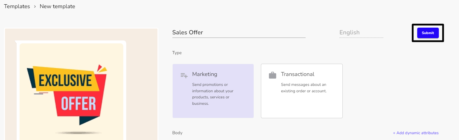 Creating WhatsApp Templates in Fivegrid