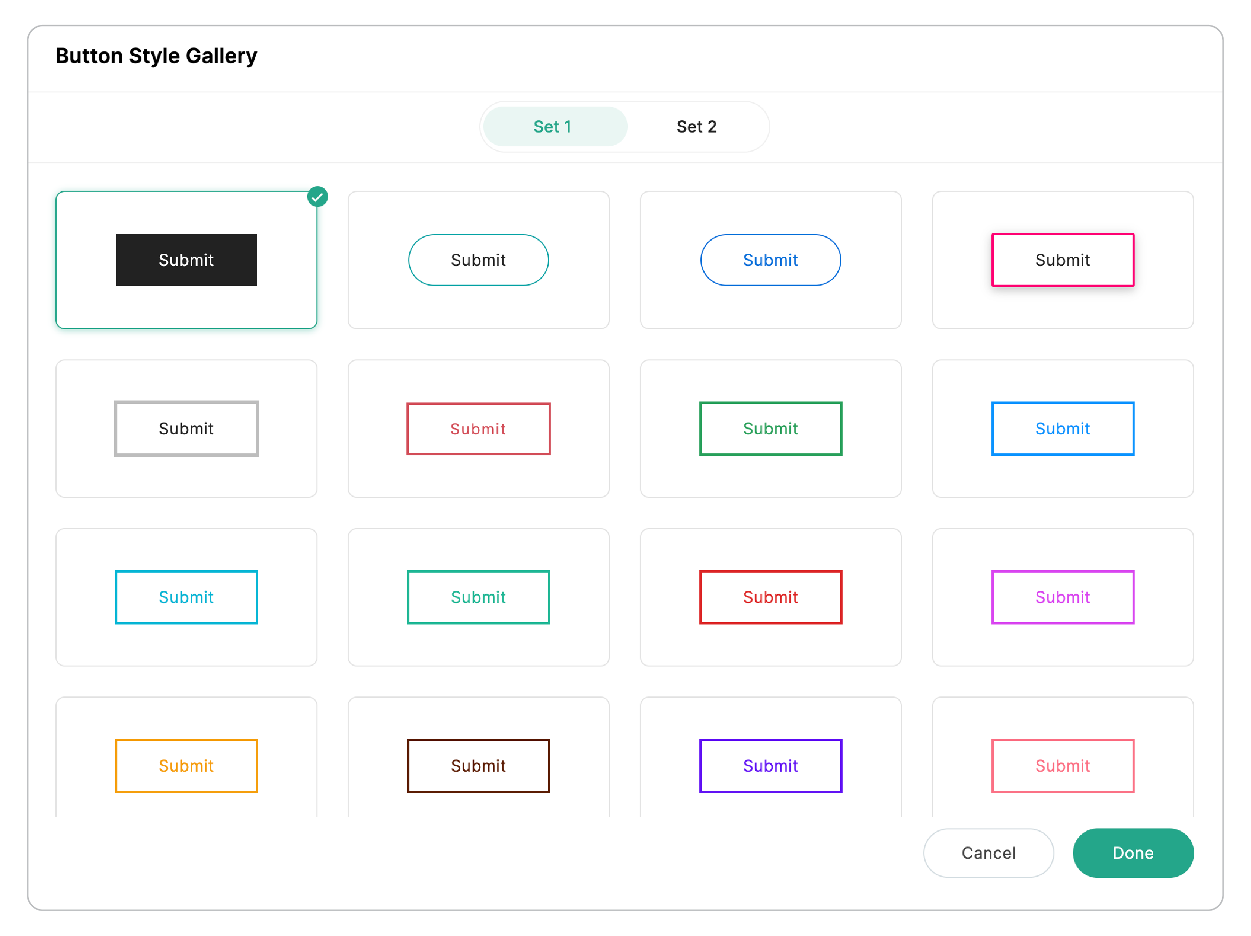 Button Style Gallery