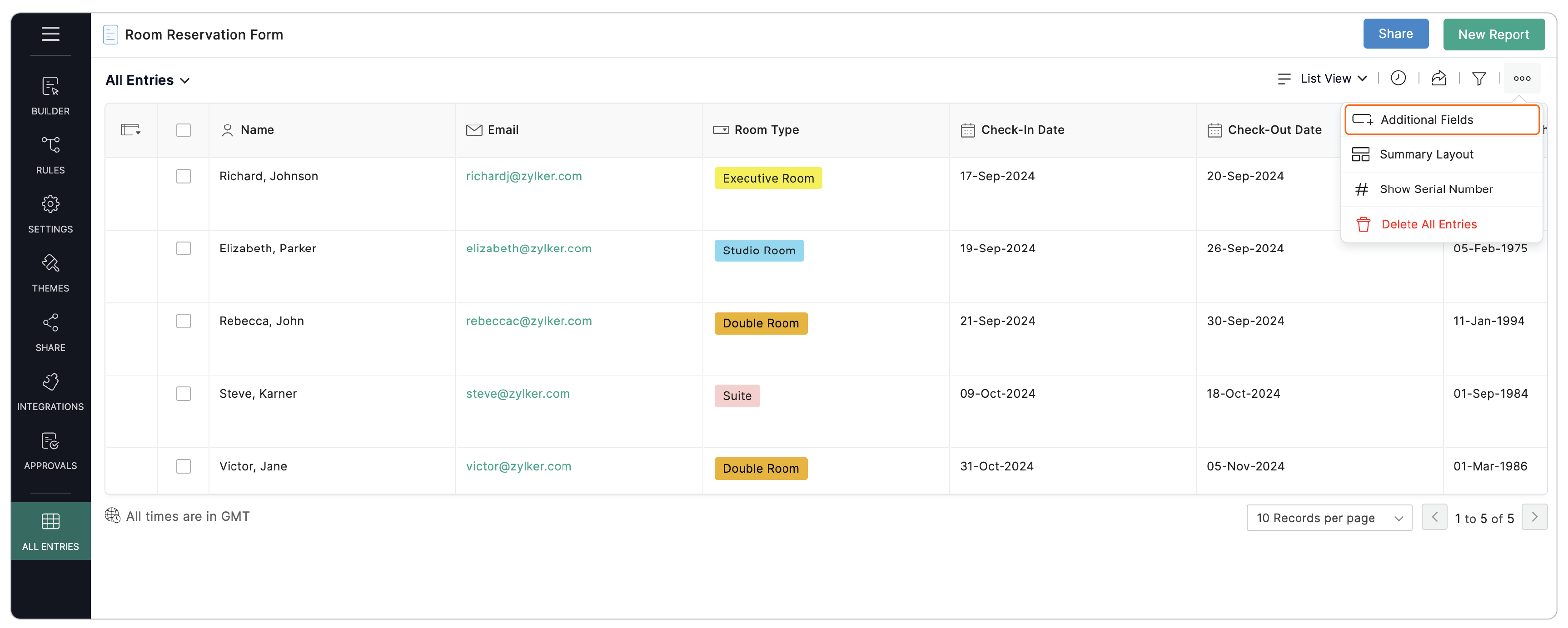 Include additional fields