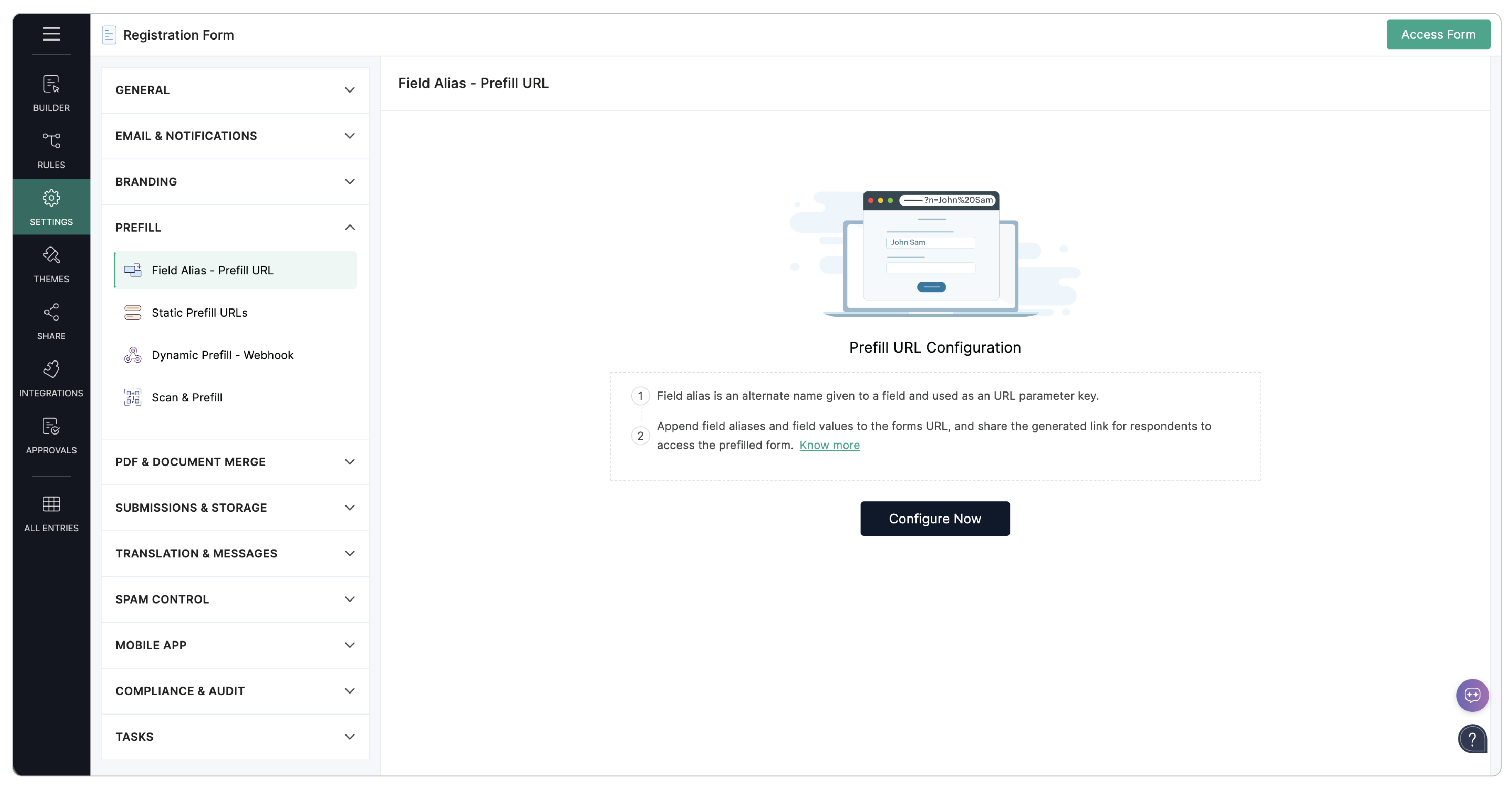 Configuring Field Alias   