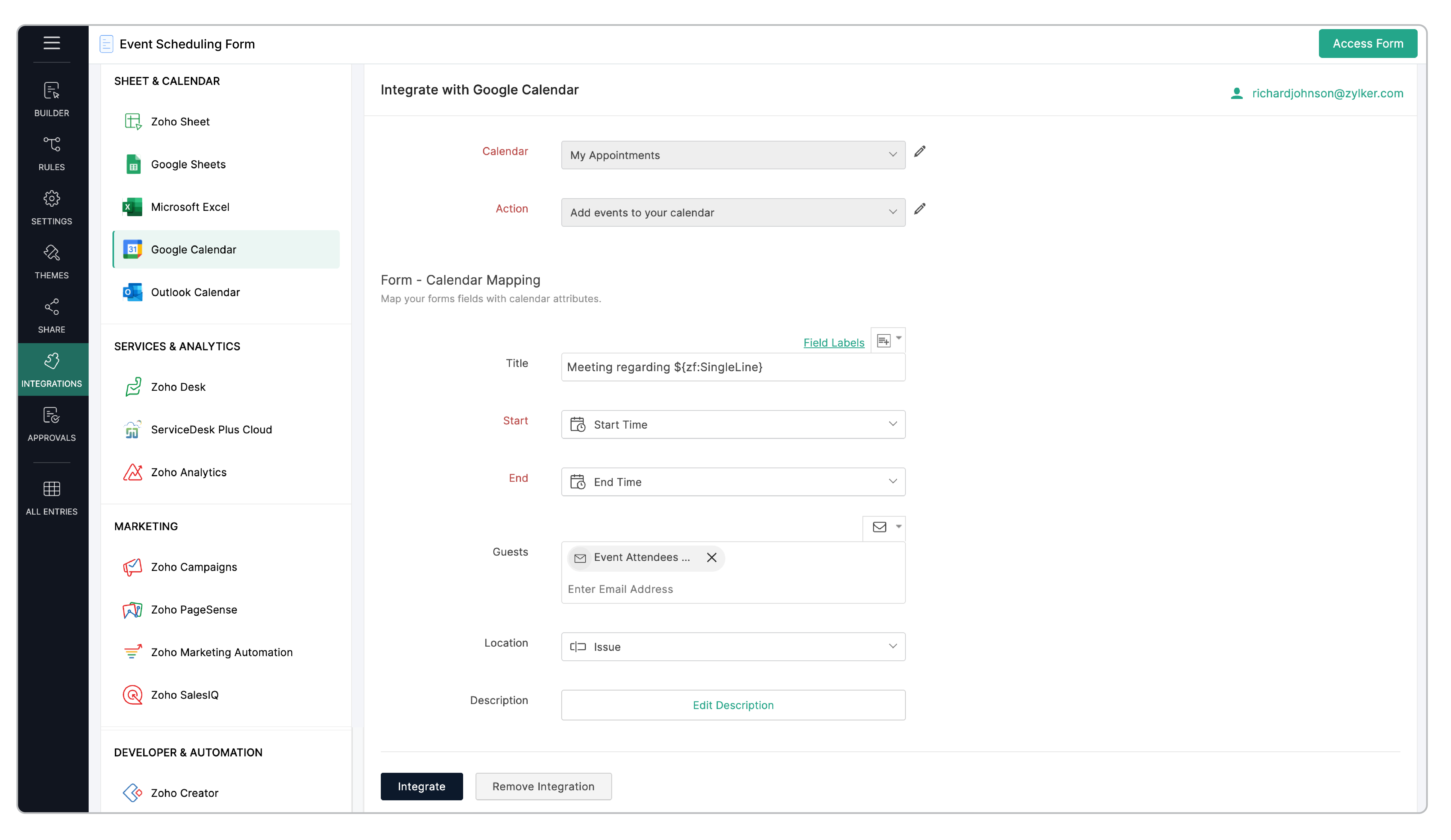 Add Events to your Calendar - Integration Setup