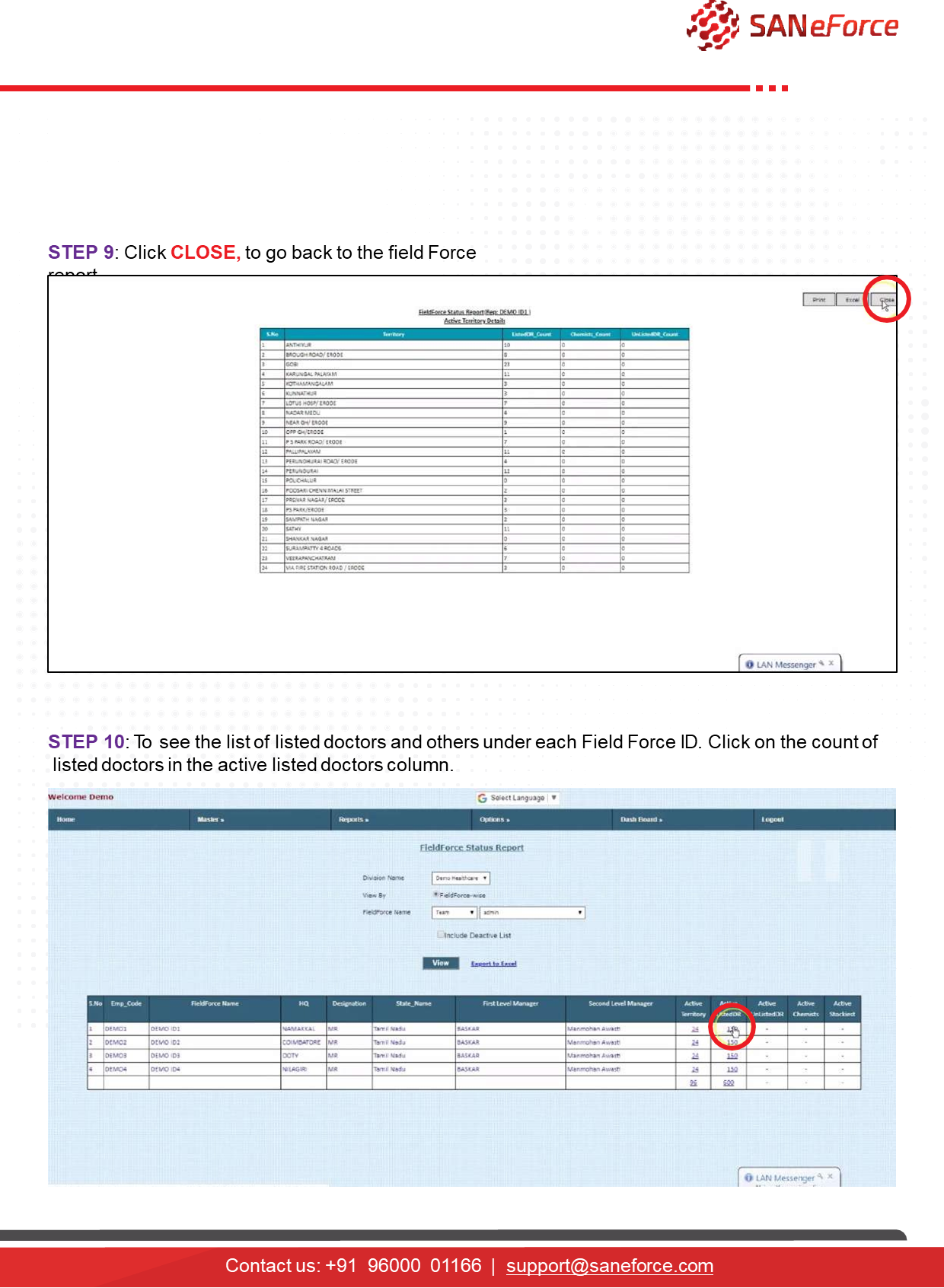 How to Check Fieldforce wise Territory, Listed Doctors, Chemists and ...