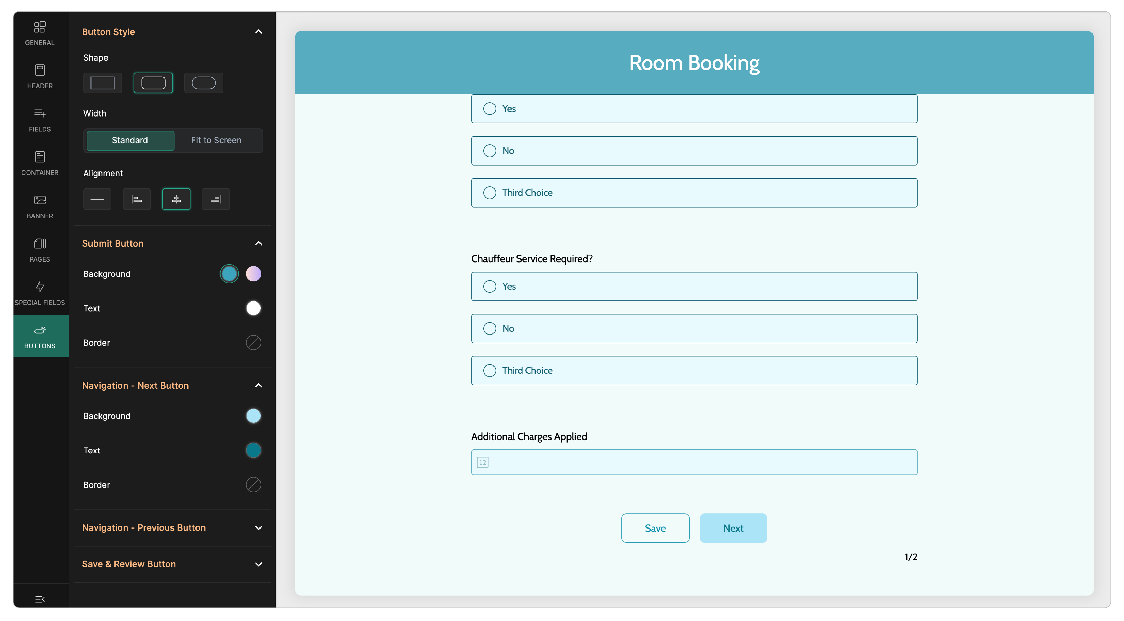 Submit Button customization