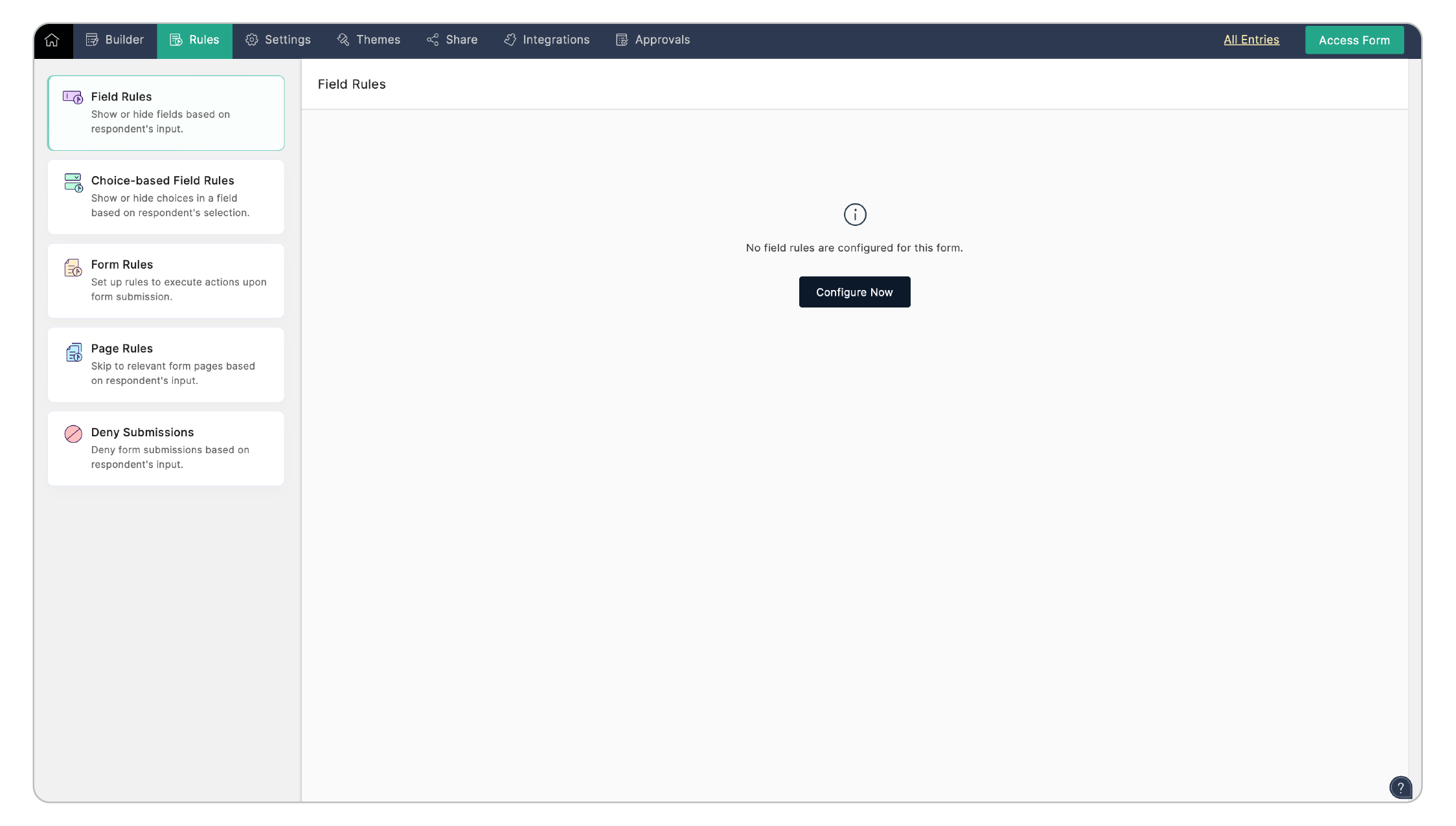 Configuring Field Rule