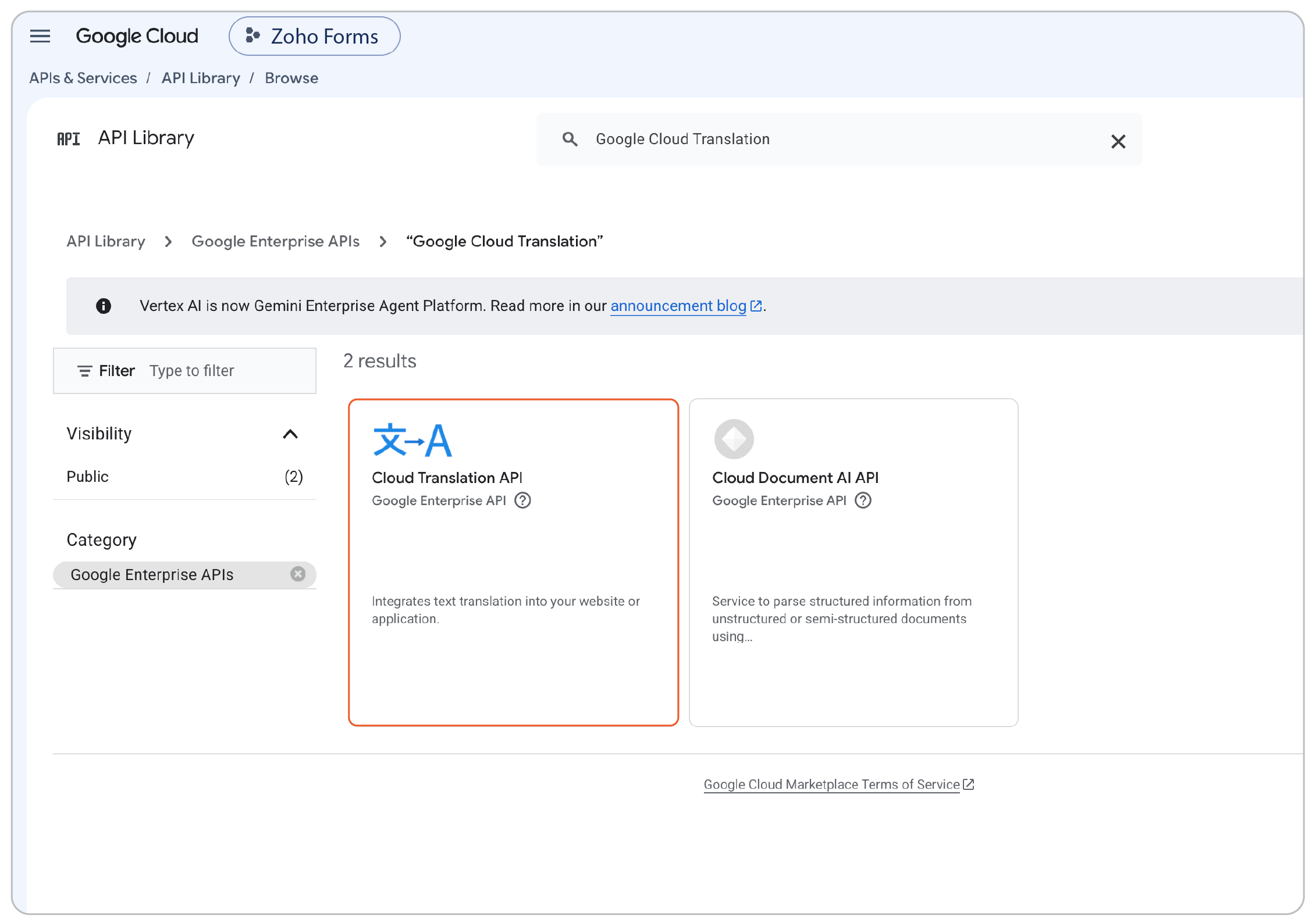 Cloud Translation API