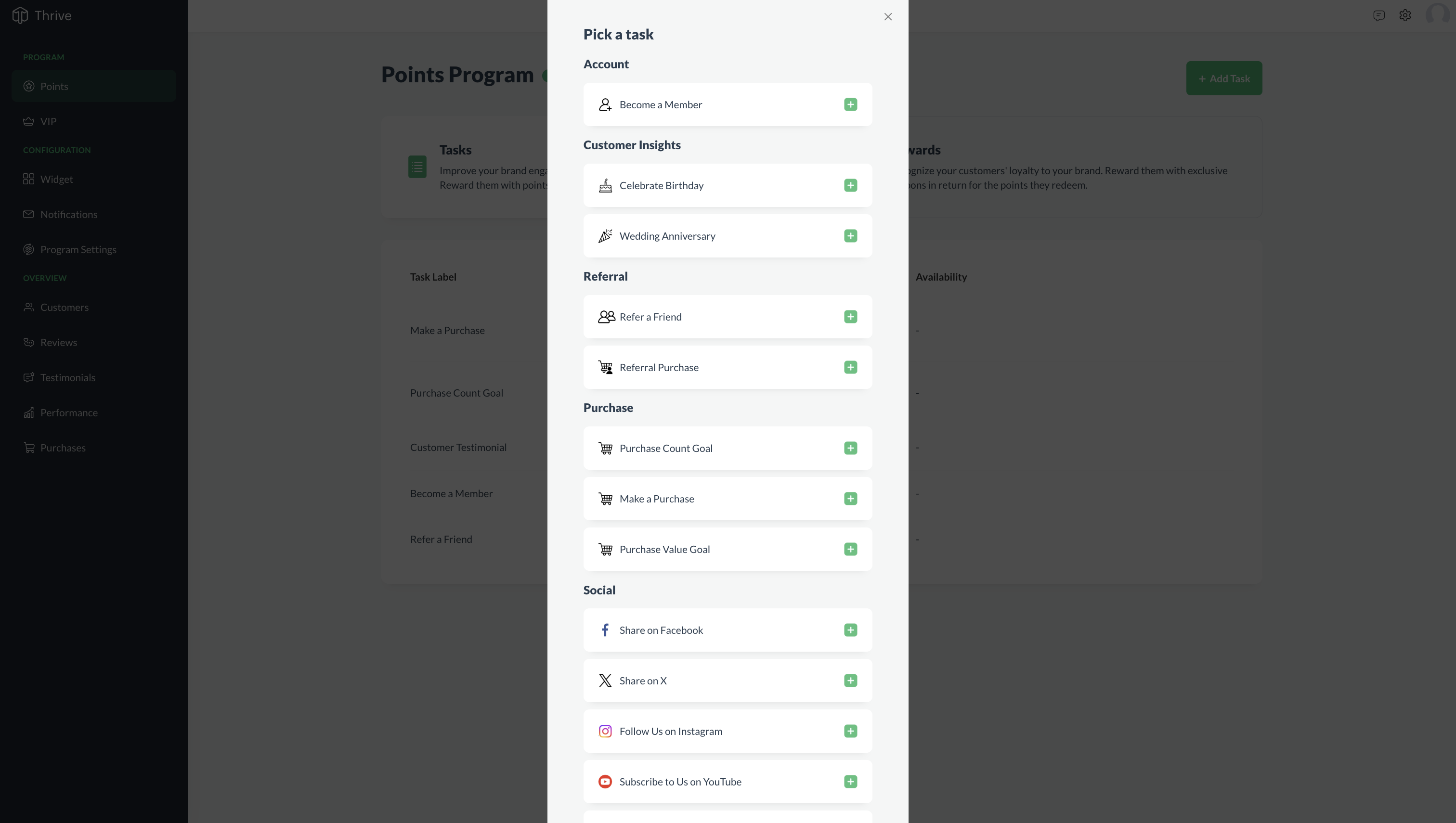 Type of loyalty task