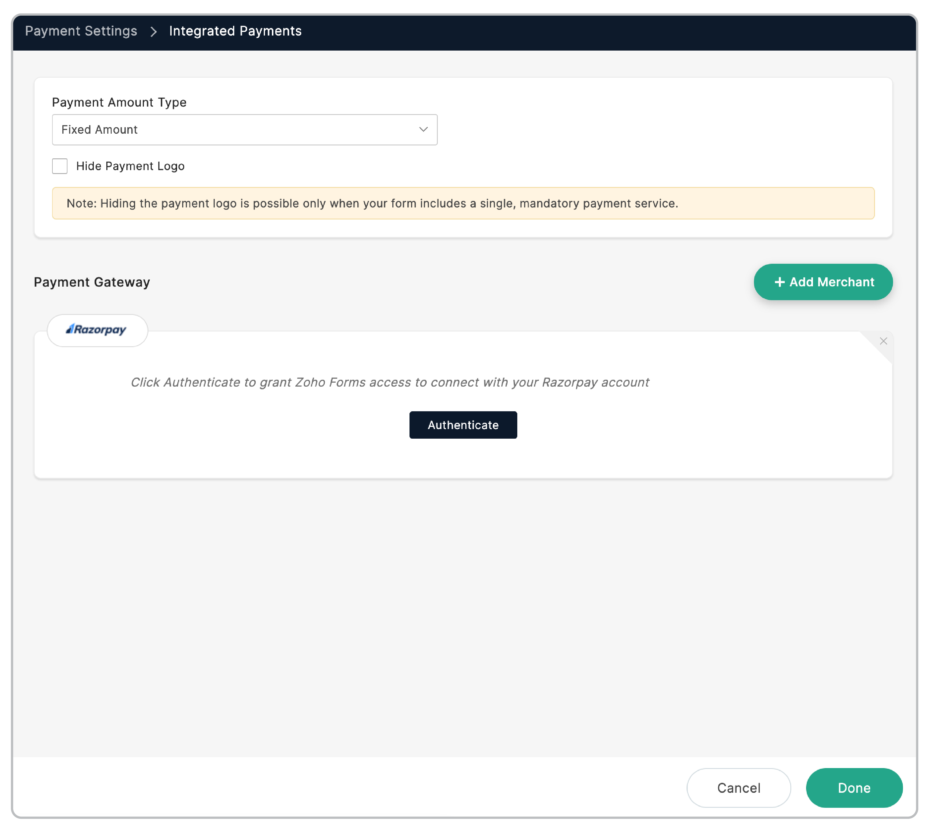 Authentication Configuration