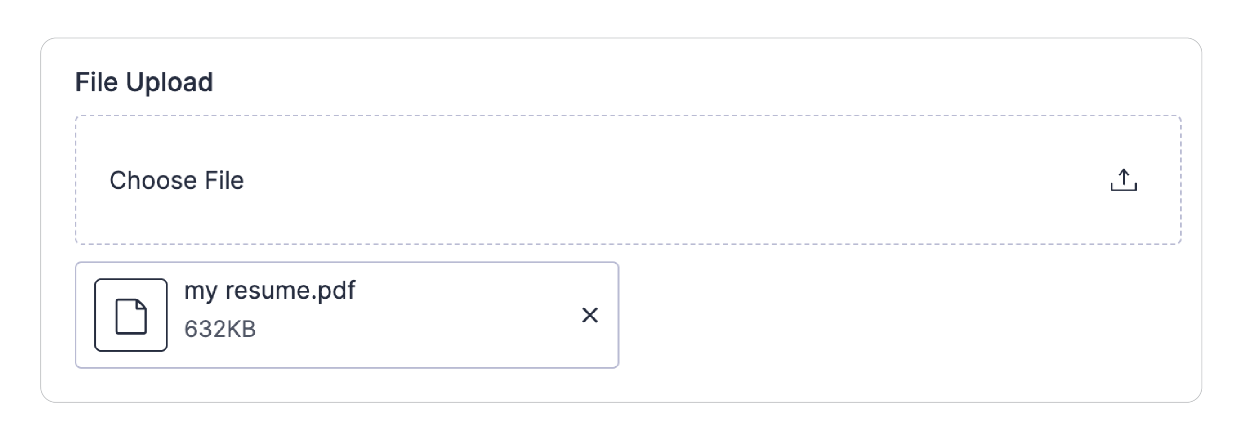 File uploaded in live form