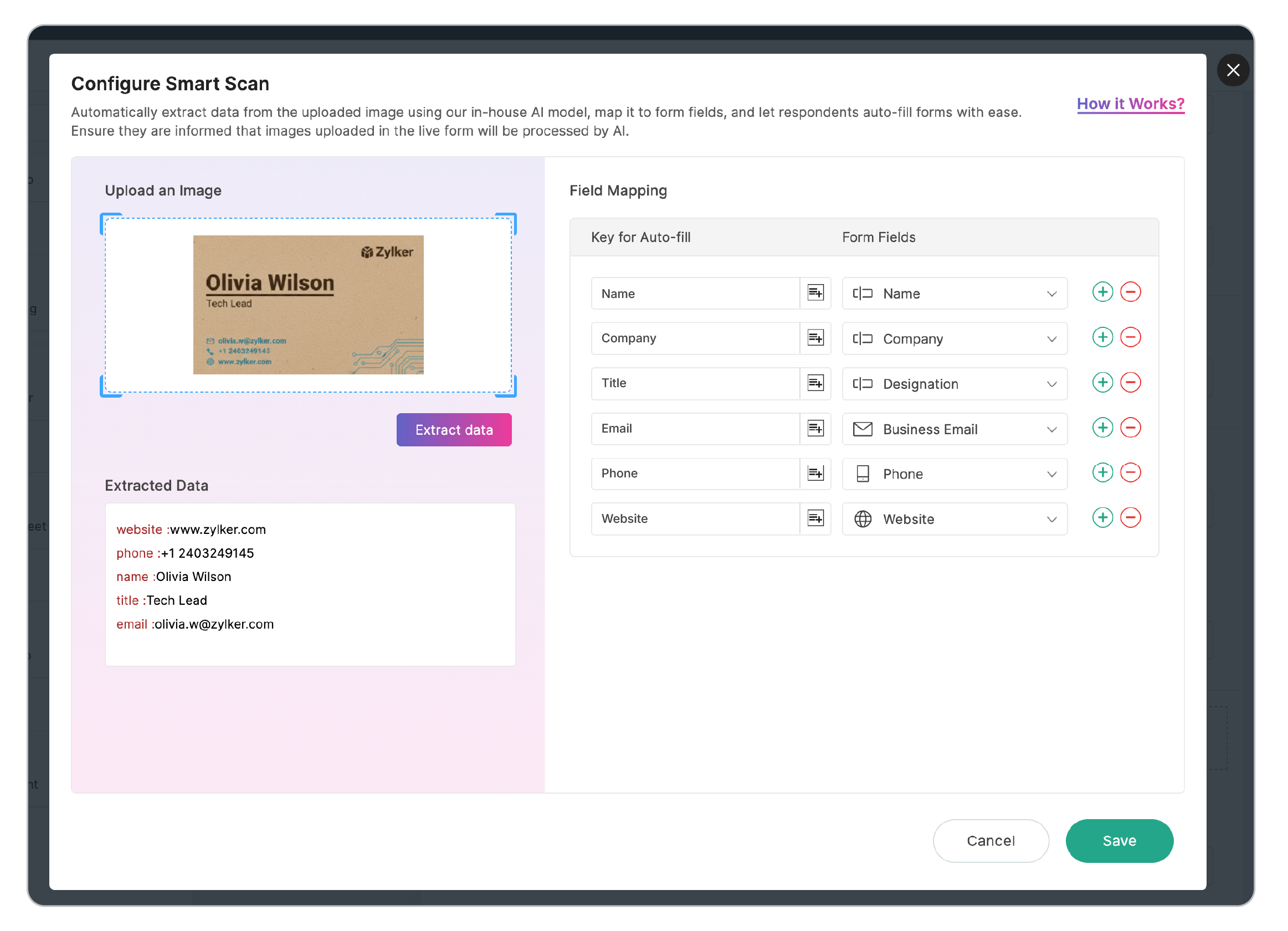 Uploaded Image to Extract Data