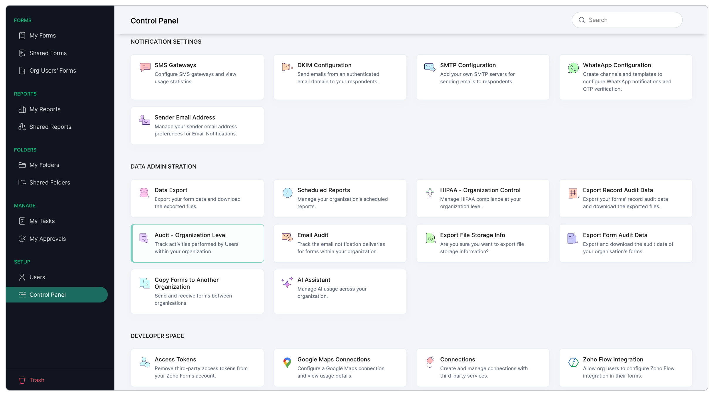 Click Audit - Organization Level