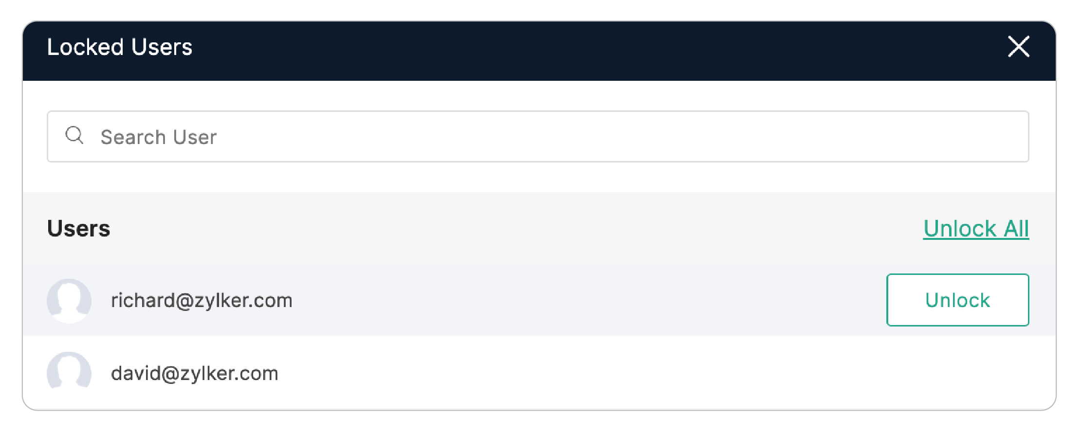 Locked Users Search