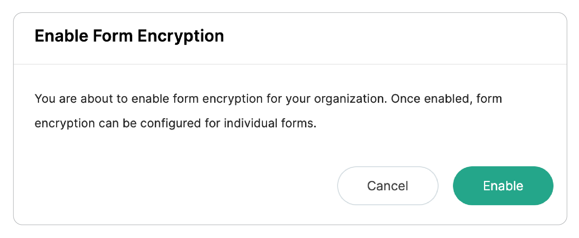 Enable Form Encryption