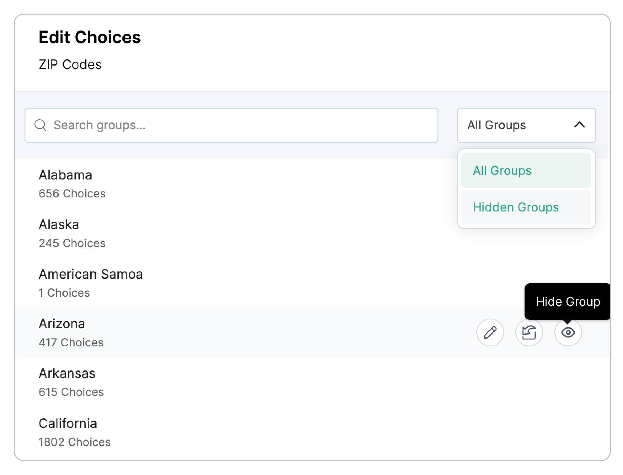 Editing a Group