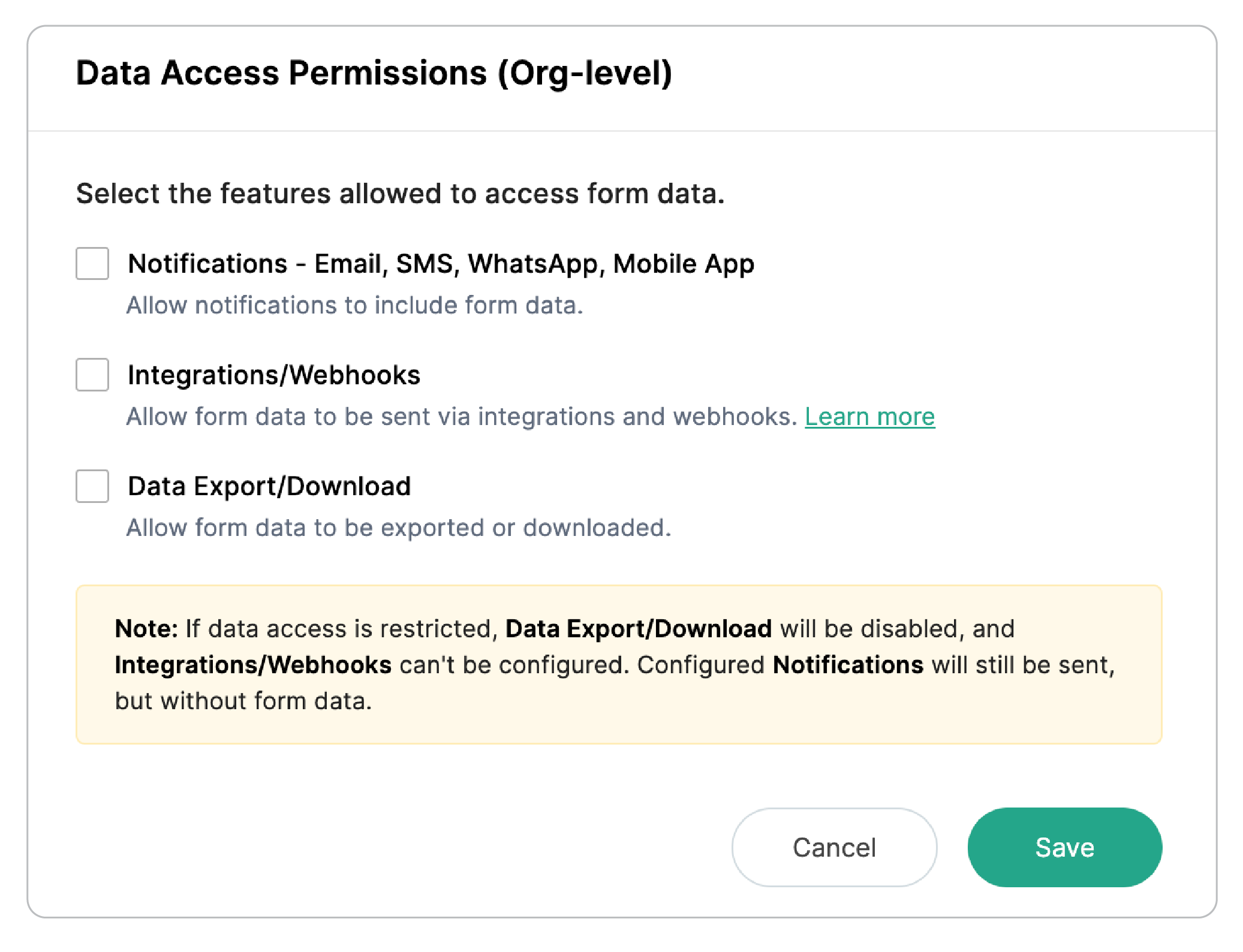 Data Access Permissions (Org-Level)