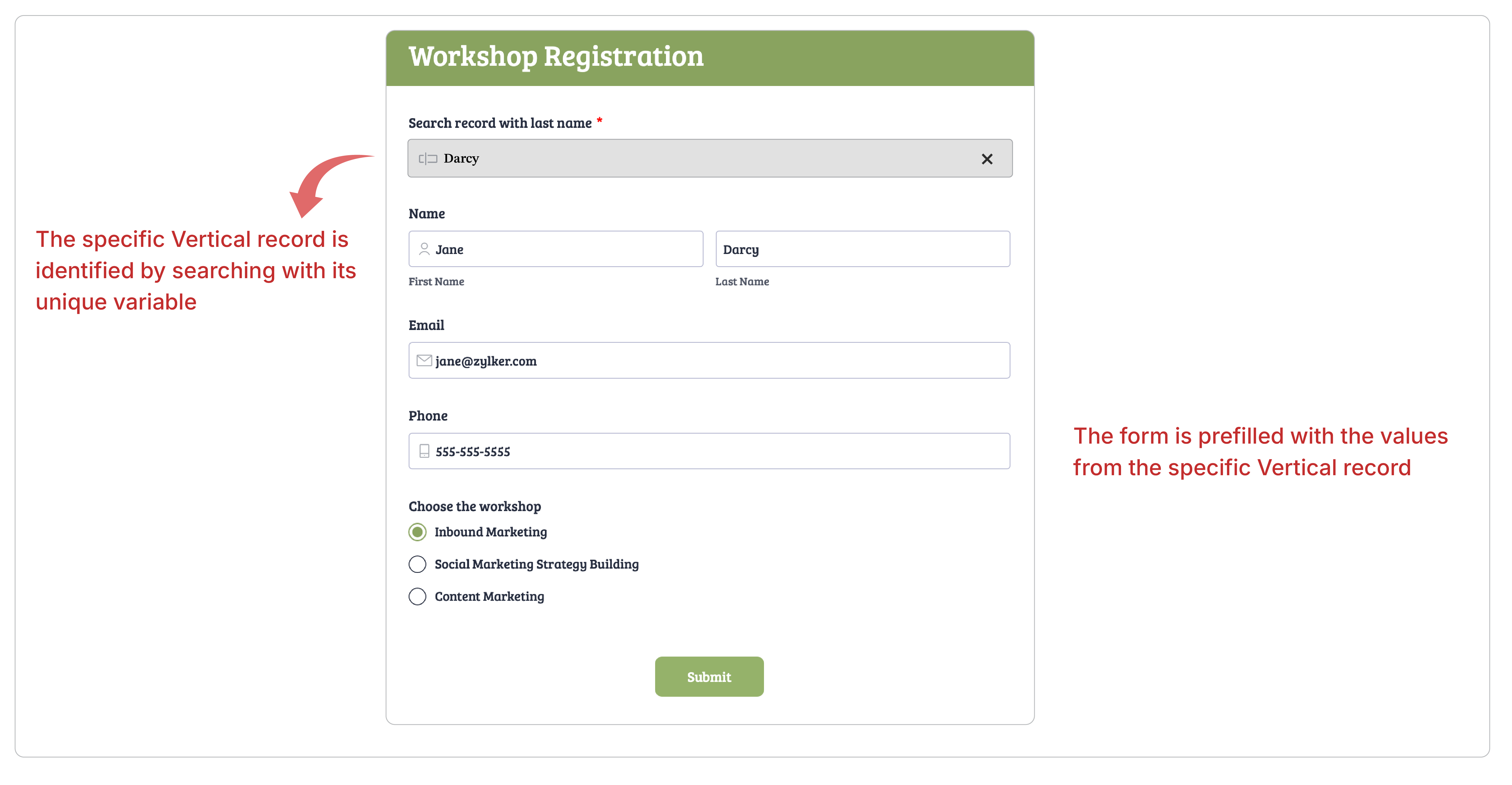 How Zoho Vertical Field works