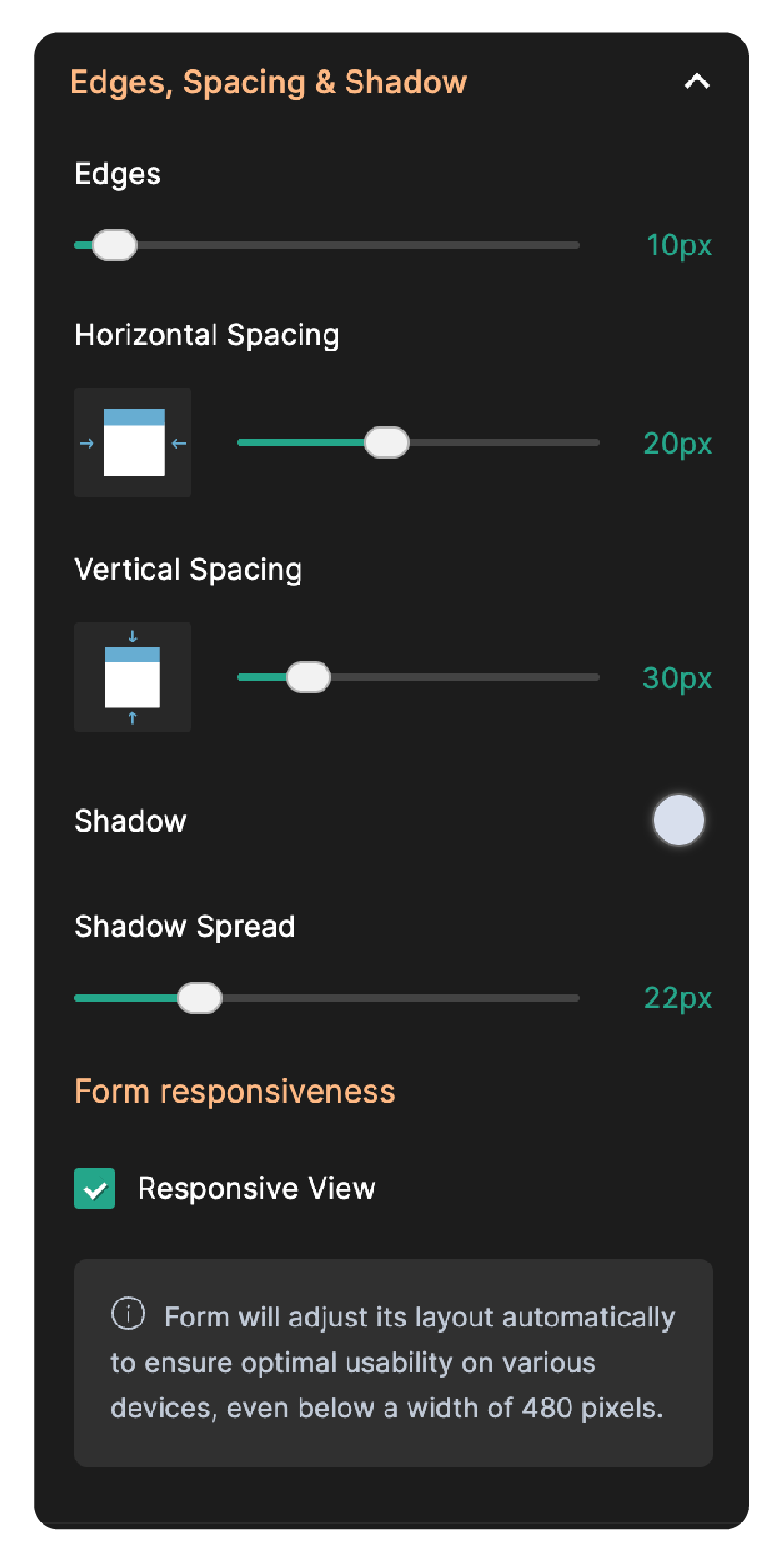 Edges, Spacing & Shadow