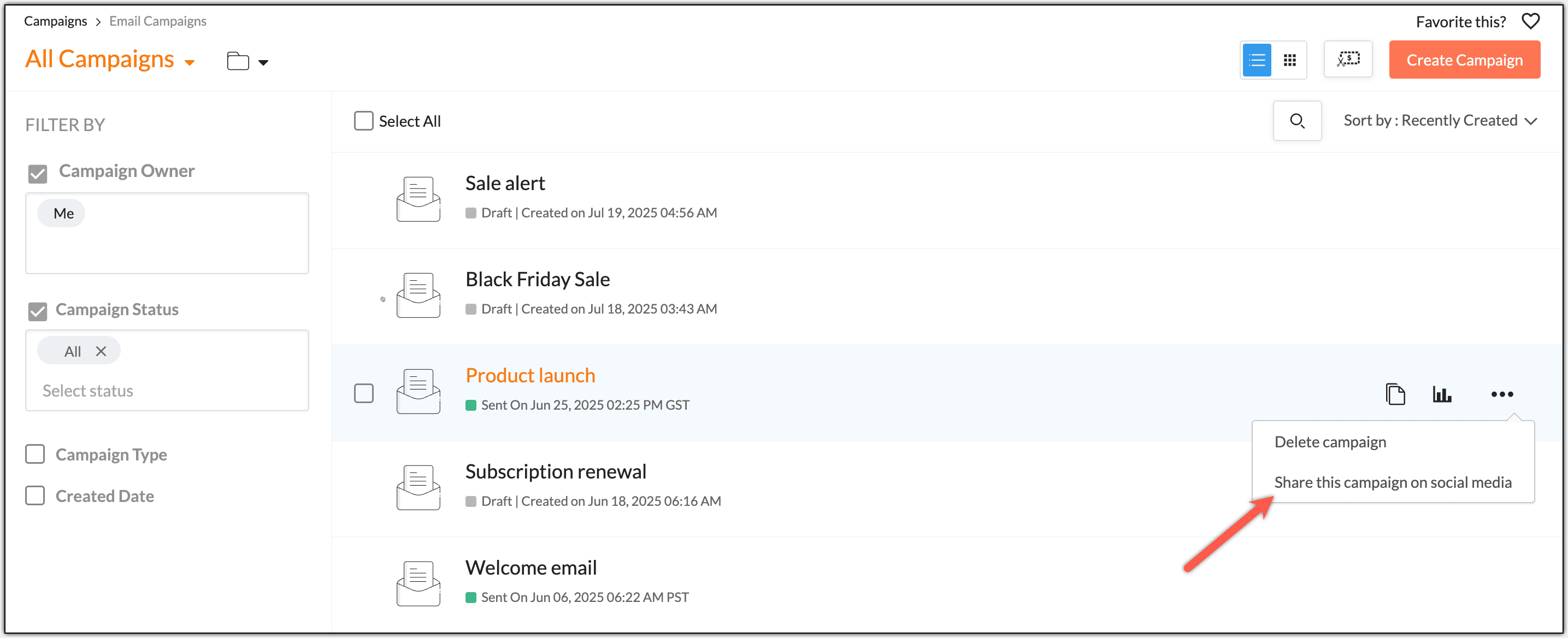 Share this campaign on social media