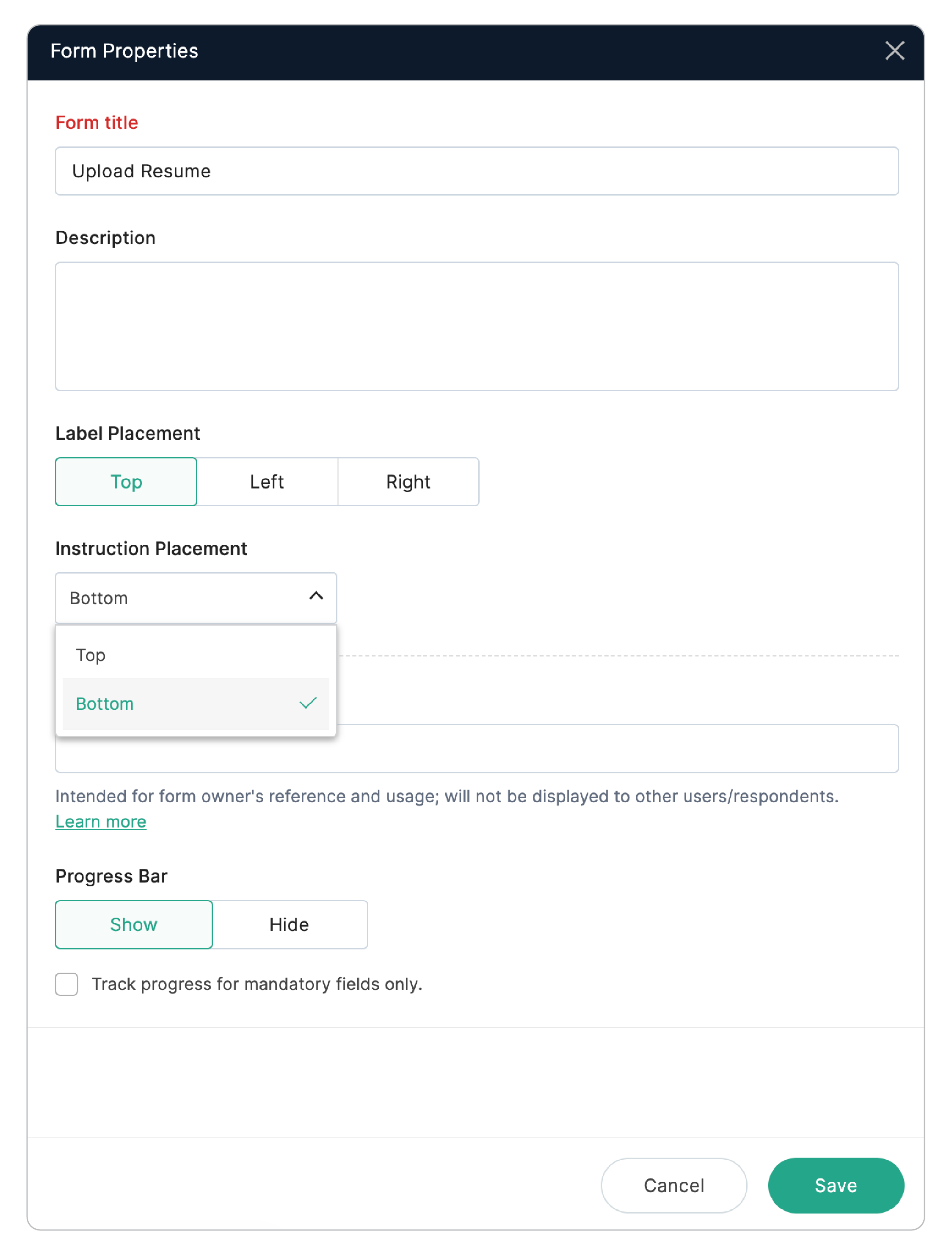 Form Properties